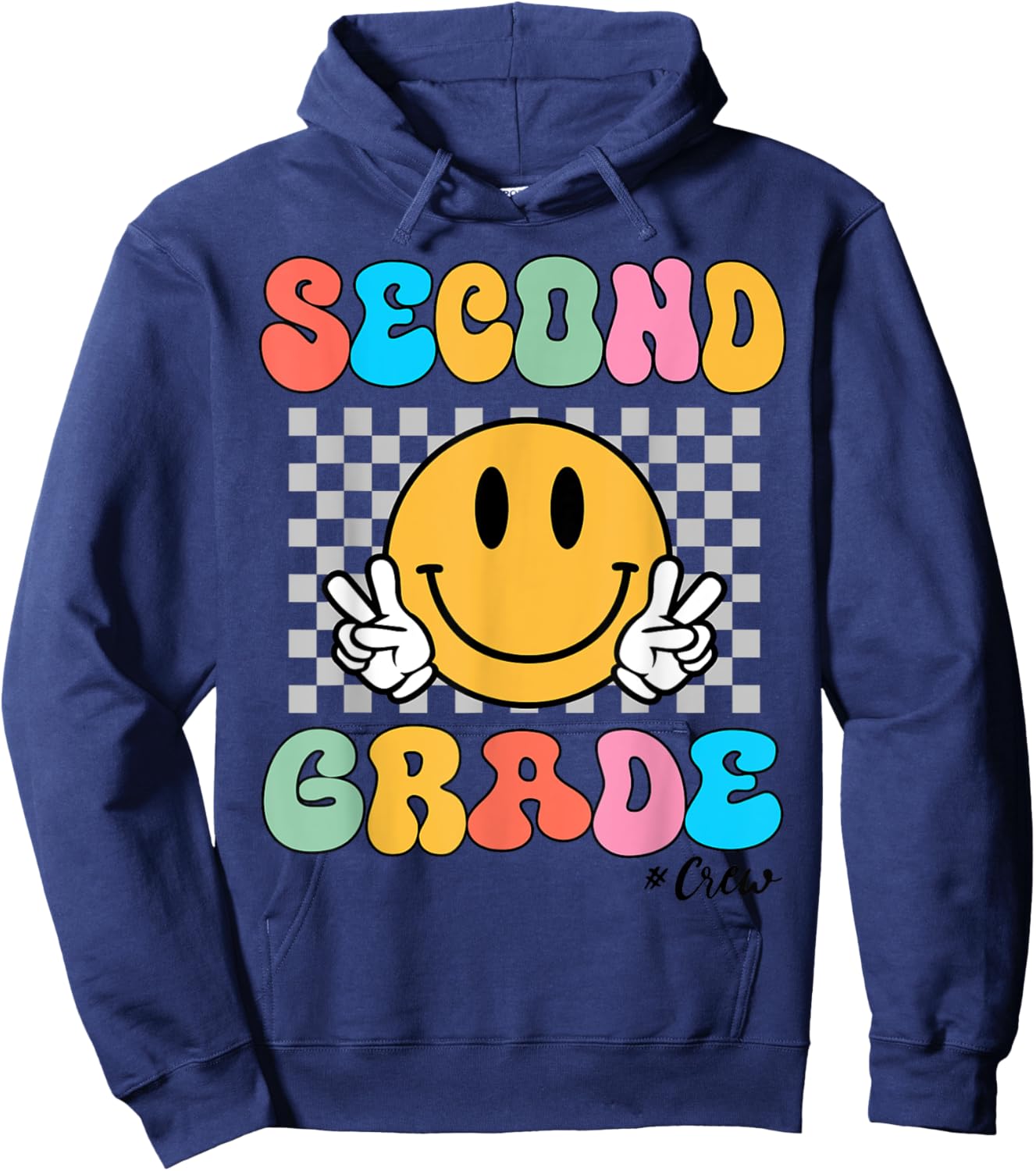 Back To School Second Grade Crew Cute Teacher Kids Teen Boy Hoodie - Hoodie | Navy