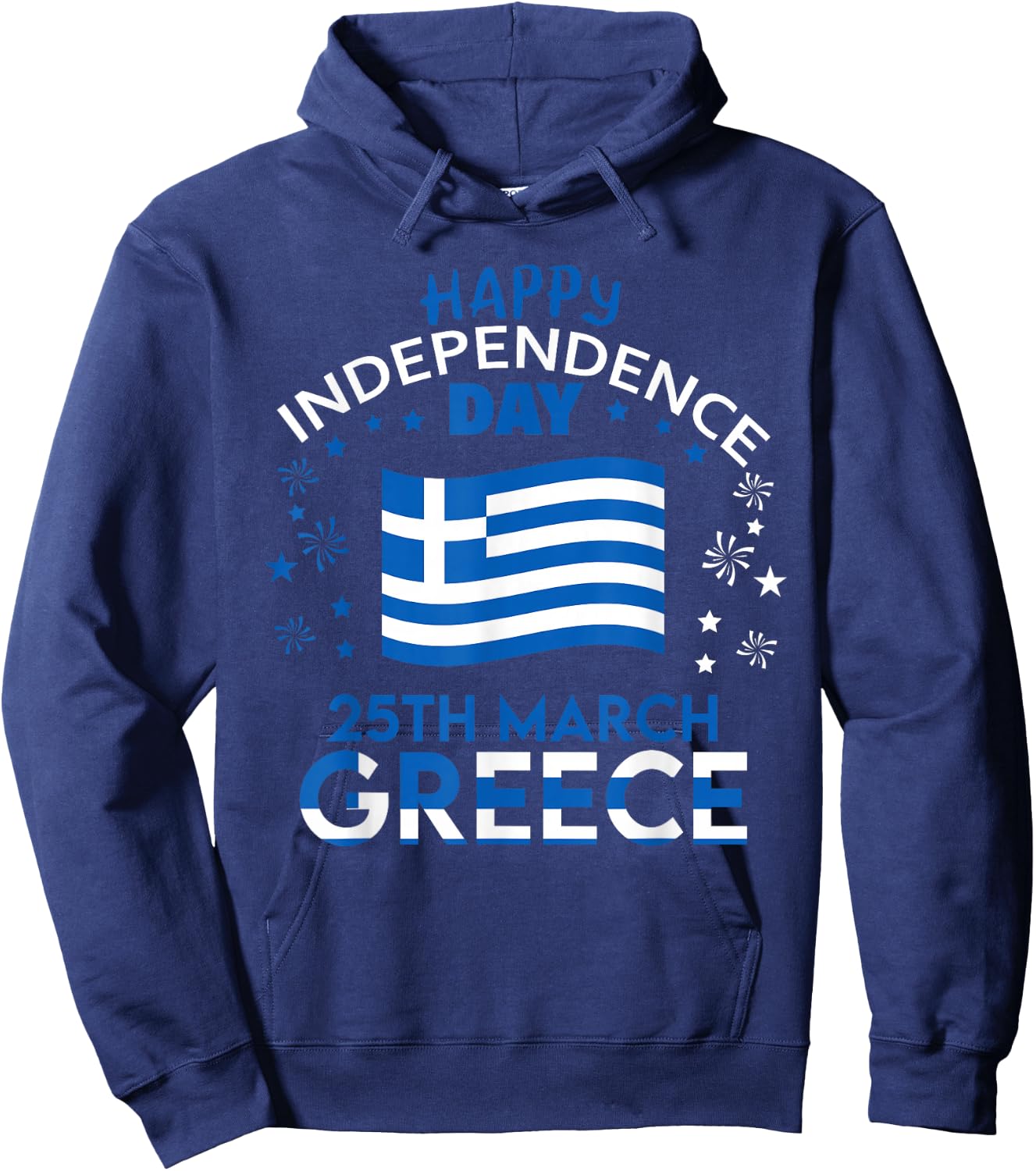 Greece 205th Independence Day Greek Pride Greece Flag Hoodie - Hoodie | Navy