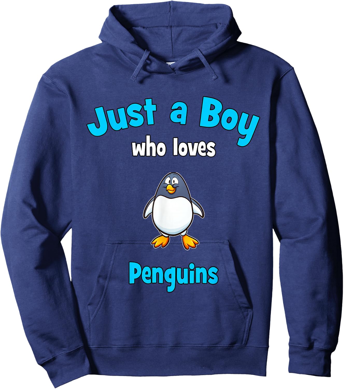 Penguin Shirt for Boys | Children's Penguin Hoodie - Hoodie | Navy