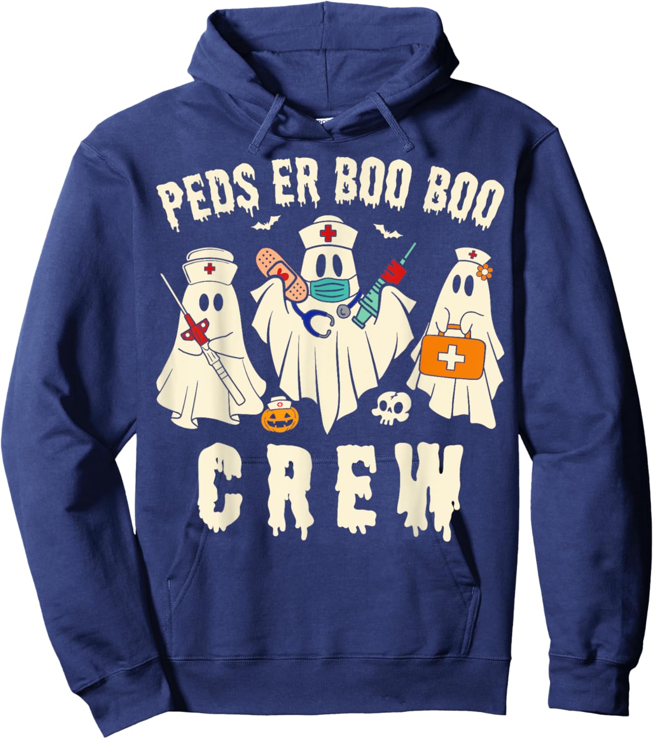 PEDS Emergency Department Halloween RN ER Pediatric ED Nurse Hoodie - Hoodie | Navy
