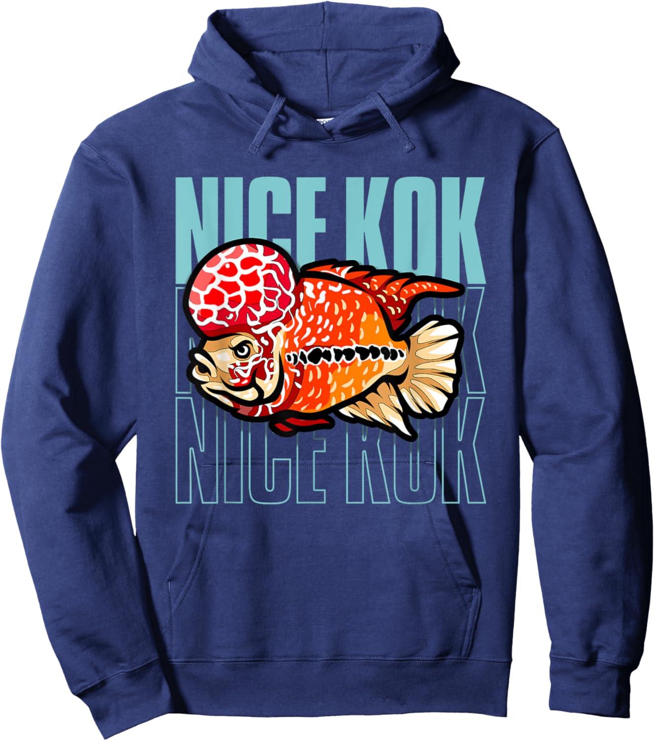 Nice Kok Funny Flowerhorn Cichlid Fish Keeper Hoodie - Hoodie | Navy