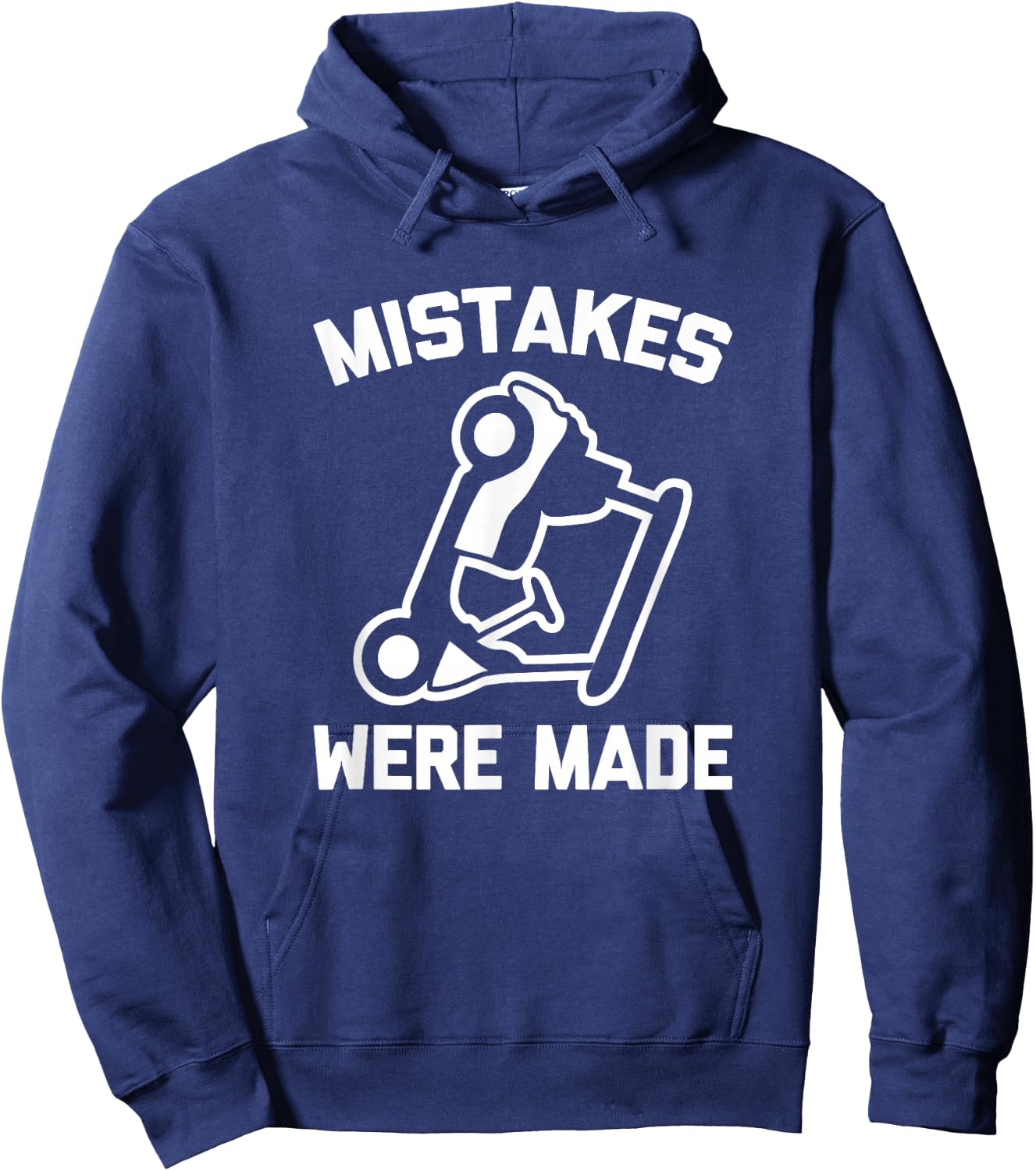 Golf Shirt: Mistakes Were Made (Golf Cart) Funny Golfing Hoodie - Hoodie | Navy