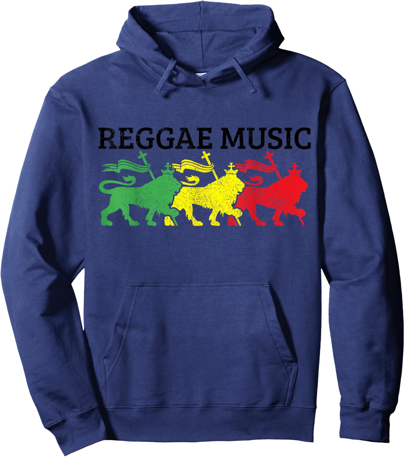 Reggae Music Rastafari Jamaica Lion Of Judah Rasta Gift Hoodie - Hoodie | Navy