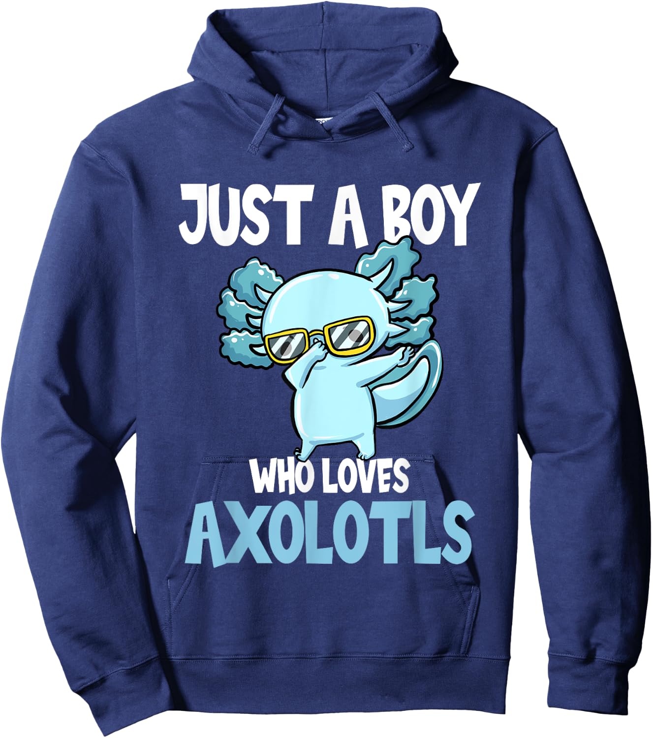 Mexican Walking Fish Just A Boy Who Loves Axolotls Hoodie - Hoodie | Navy