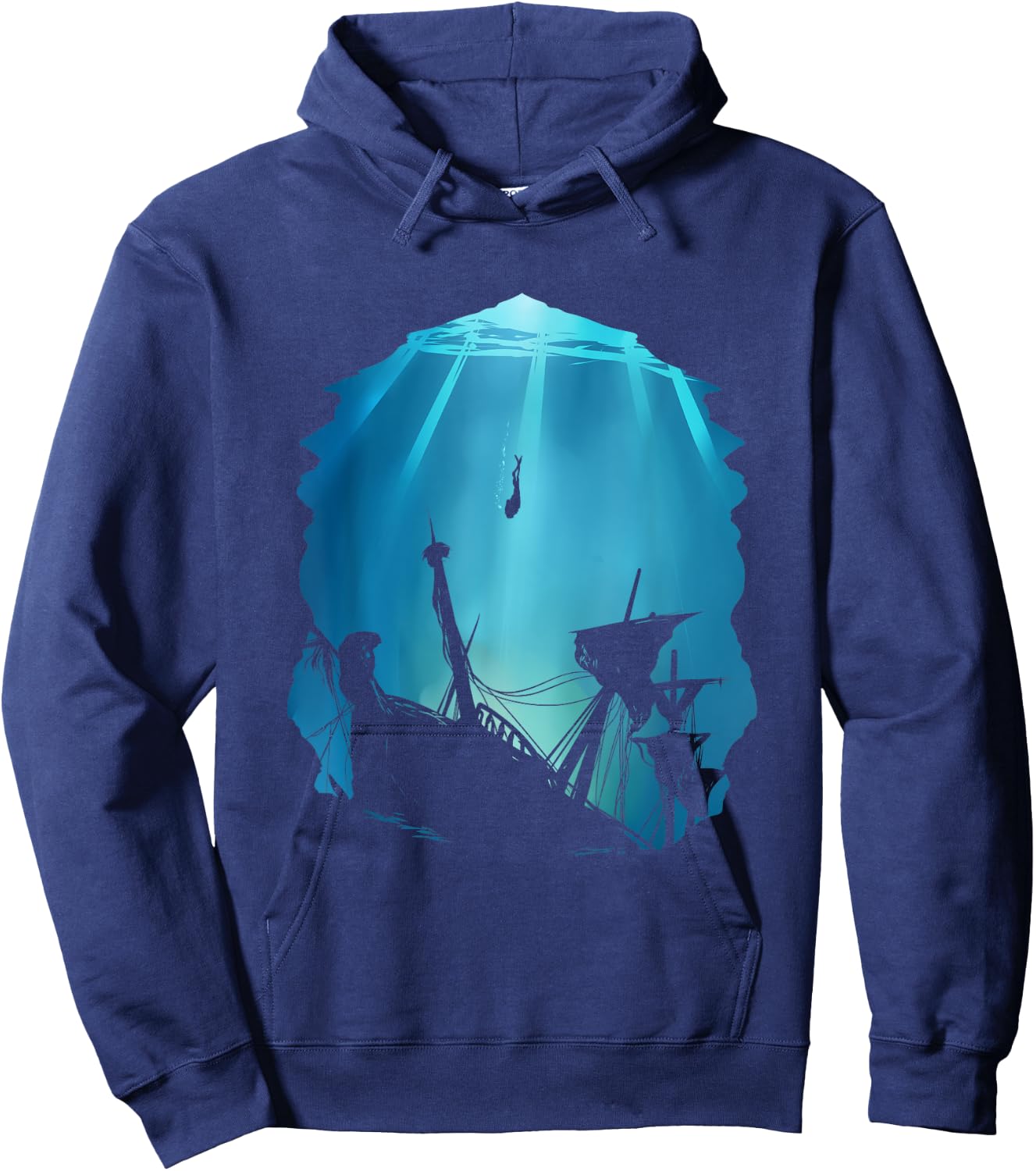 Wreck Diving for Diver Scuba Diving Underwater Shipwreck Hoodie - Hoodie | Navy