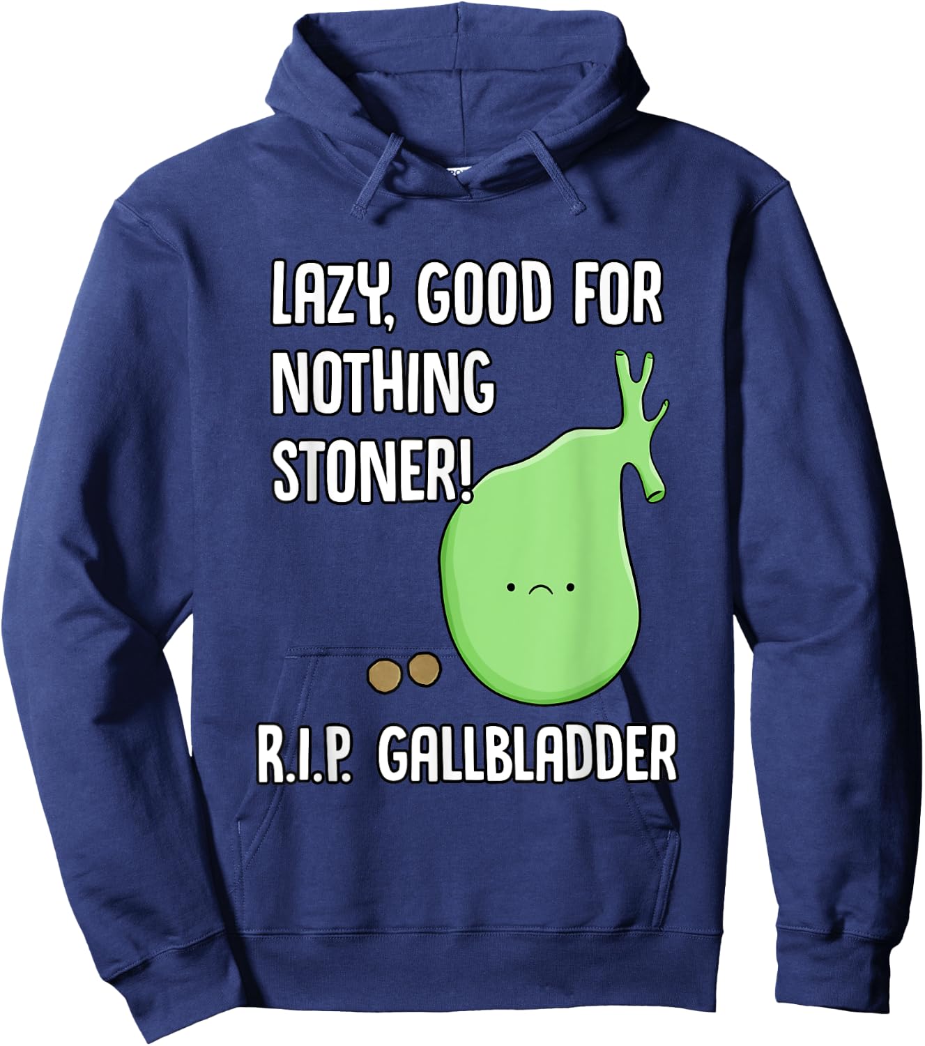 Funny Gallbladder Removal Gift Stone Saying Gallstone Joke Hoodie - Hoodie | Navy