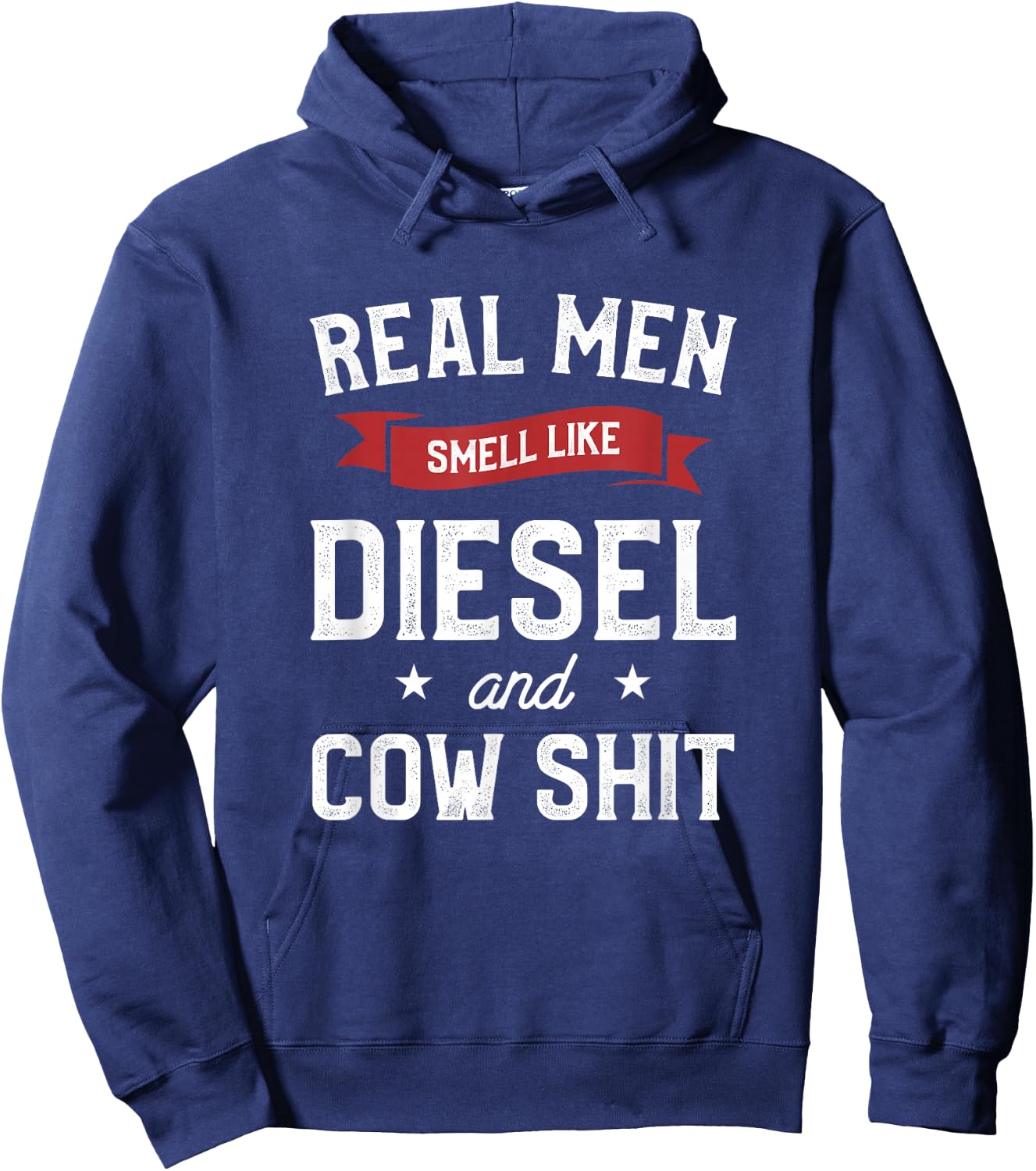 Real Men Smell Like Diesel And Cow Gift A Dairy Farmer Hoodie - Hoodie | Navy