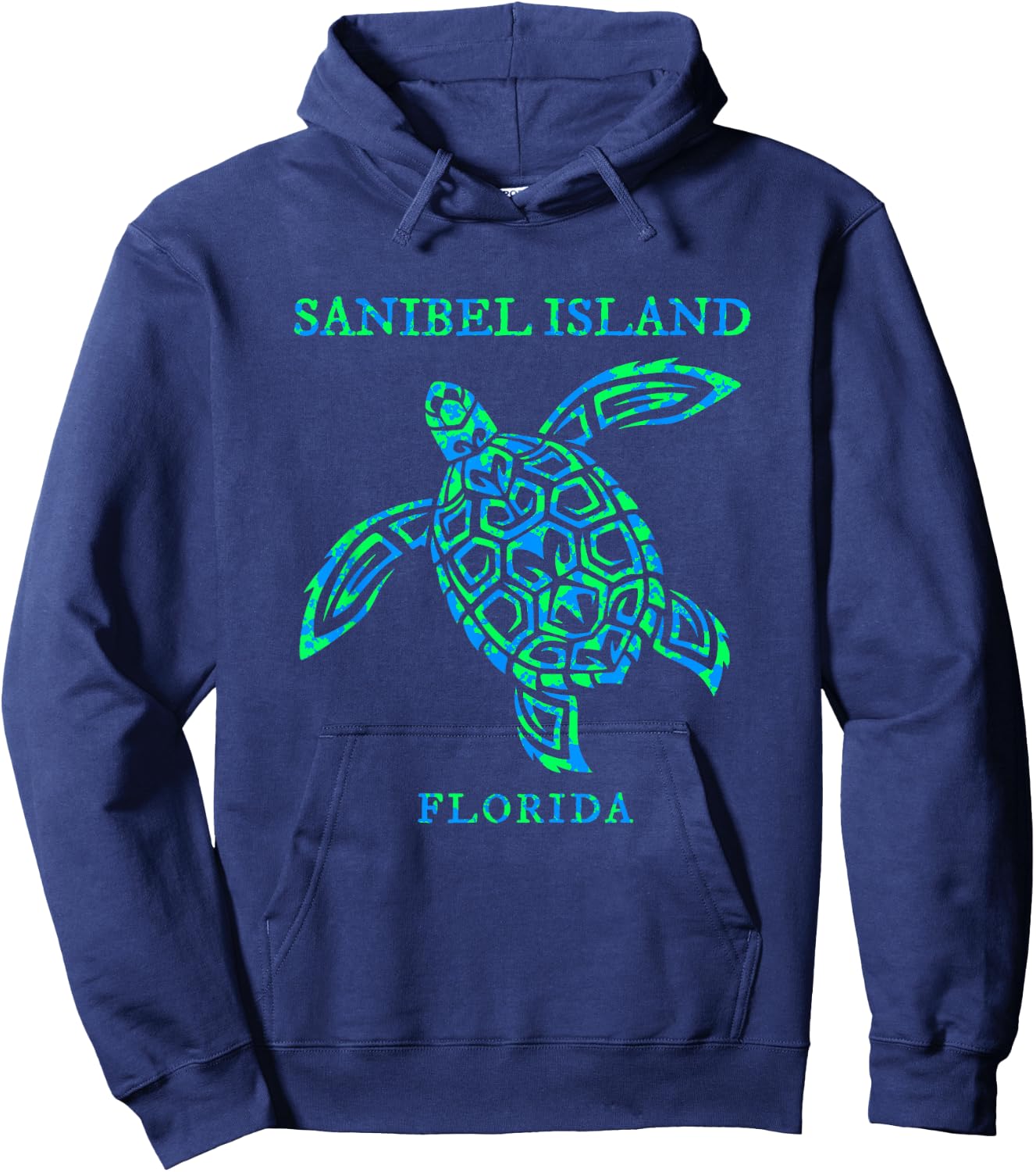 Sanibel Island Florida Sea Turtle Souvenir Boys Girls Hoodie - Hoodie | Navy