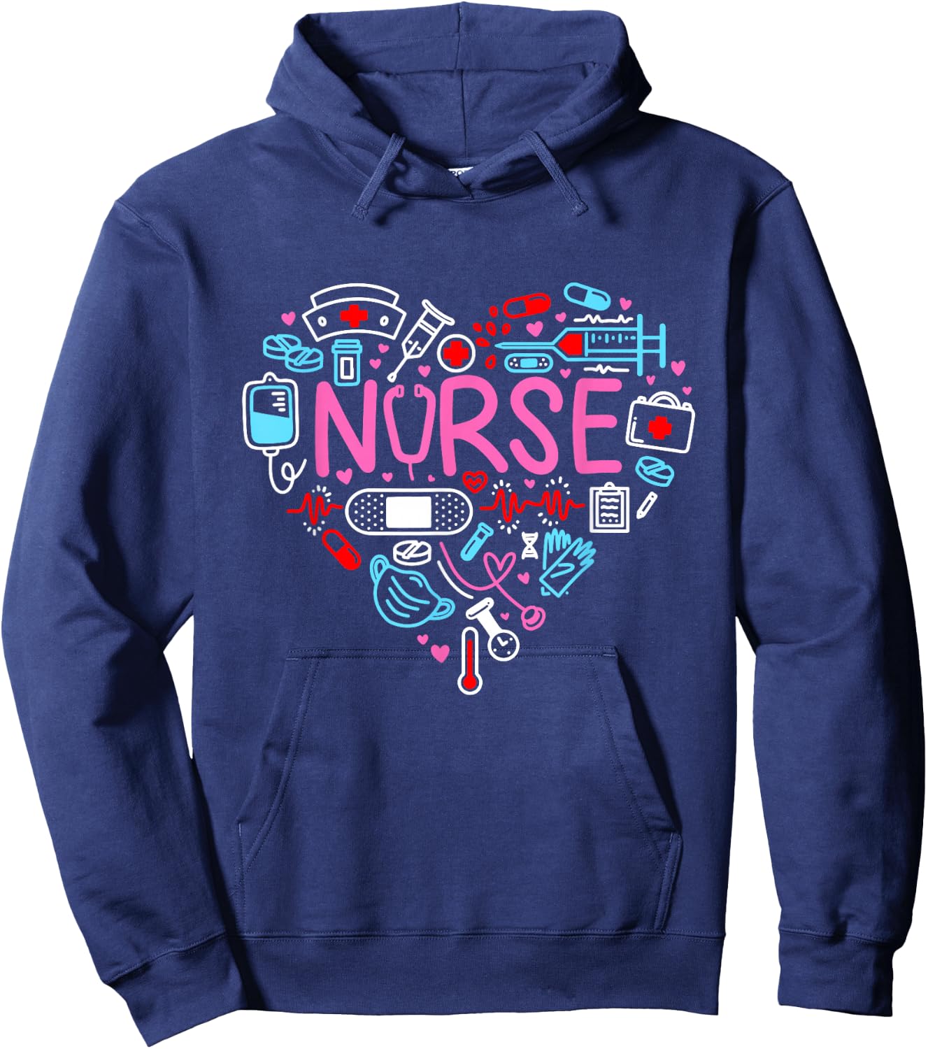 Nurse Love Nursing Student RN Life Thank You Gifts Hoodie - Hoodie | Navy