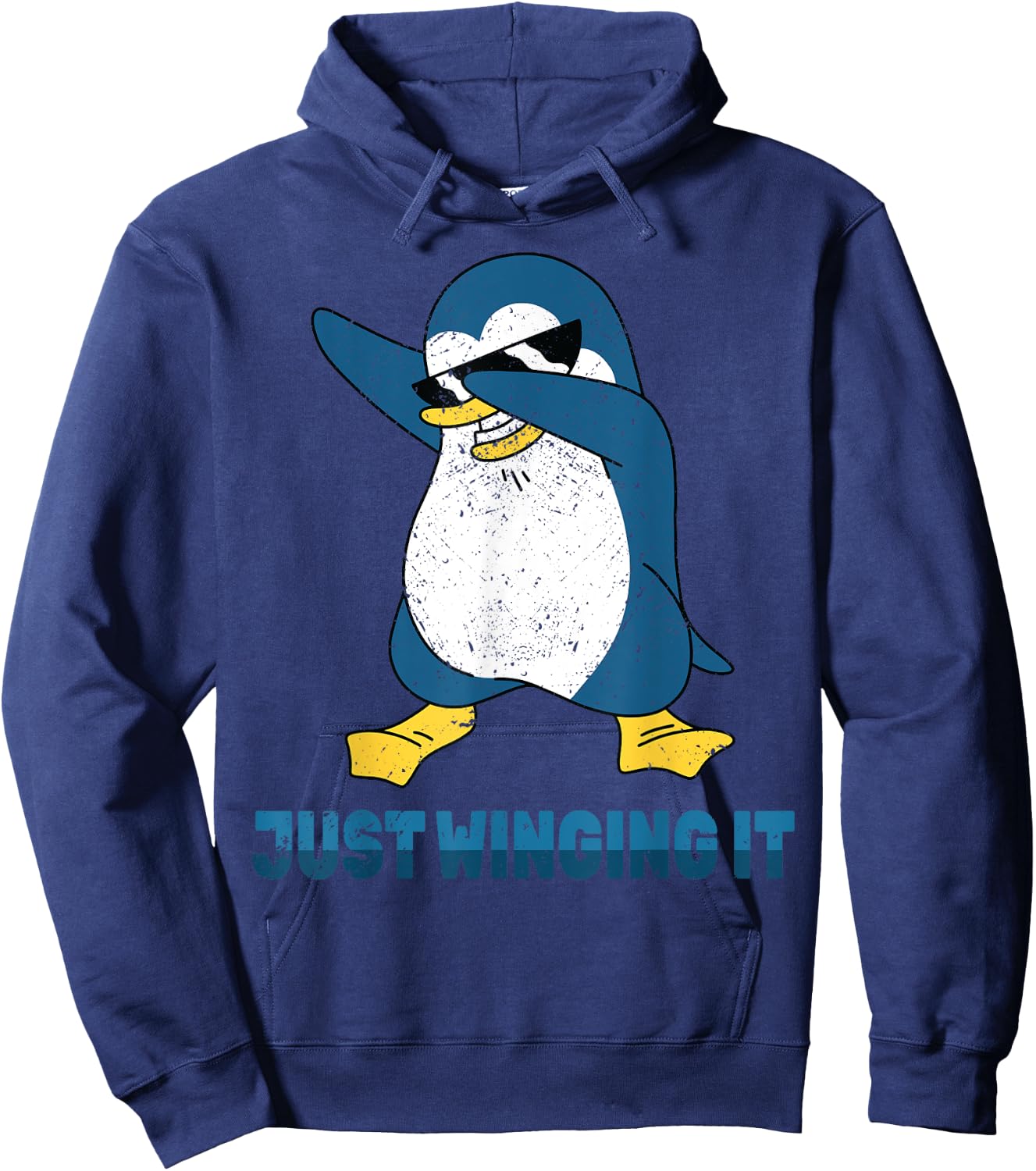 Penguin - Just Winging It - Veterinarian - Zoo - Animals Hoodie - Hoodie | Navy