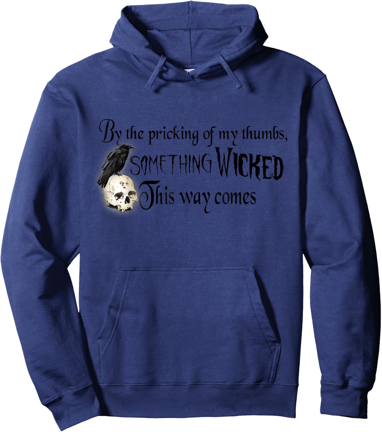 By the Pricking of My Thumbs, Shakespeare Macbeth Witches Hoodie - Hoodie | Navy