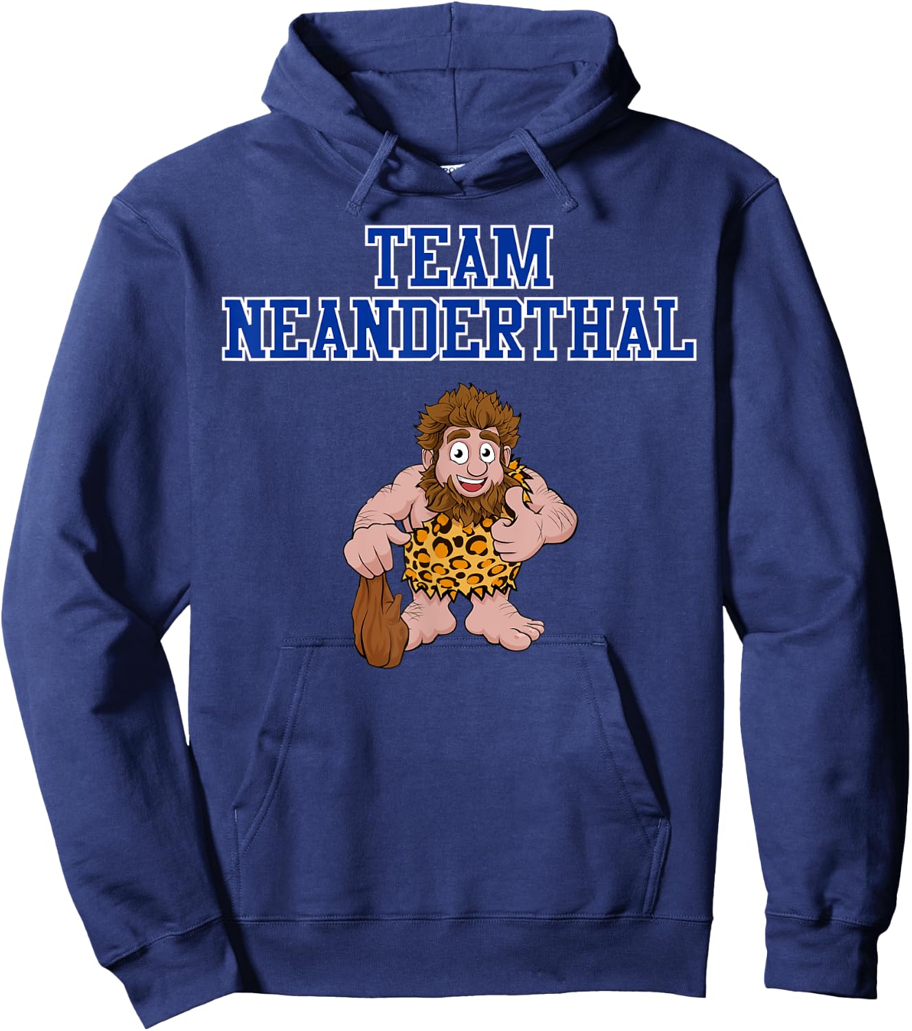 Team Neanderthal - Funny Neanderthal Thinking Hoodie - Hoodie | Navy