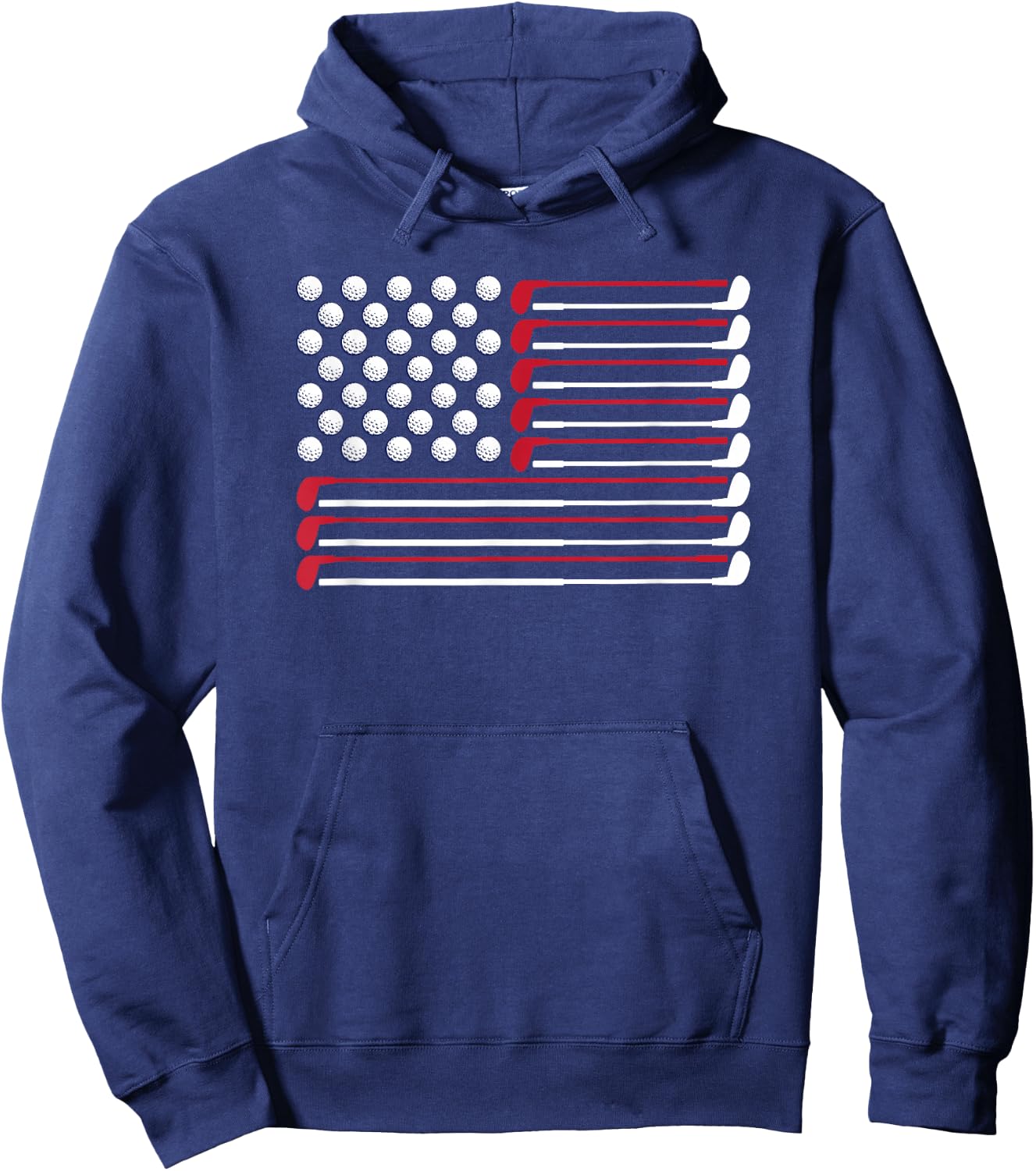 Golf American Flag Golf Player Lover Golfing Golfer Hoodie - Hoodie | Navy