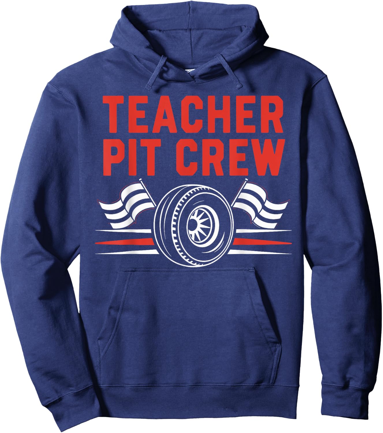 Teacher Pit Crew Race Car Driver Costume Men Women Kids Hoodie - Hoodie | Navy