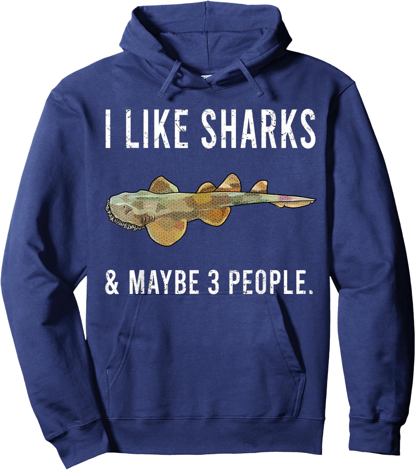Funny I Like Tasselled Wobbegong And Maybe 3 People Hoodie - Hoodie | Navy