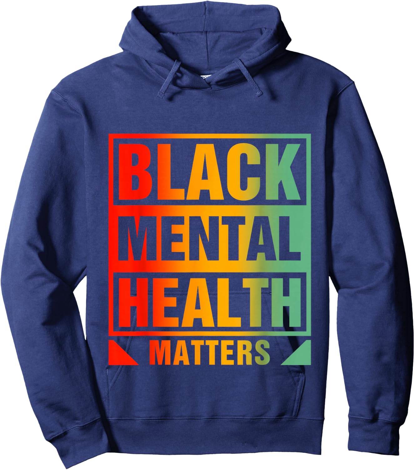 Black Mental Health Matters Human Brain Counselor Therapist Hoodie - Hoodie | Navy