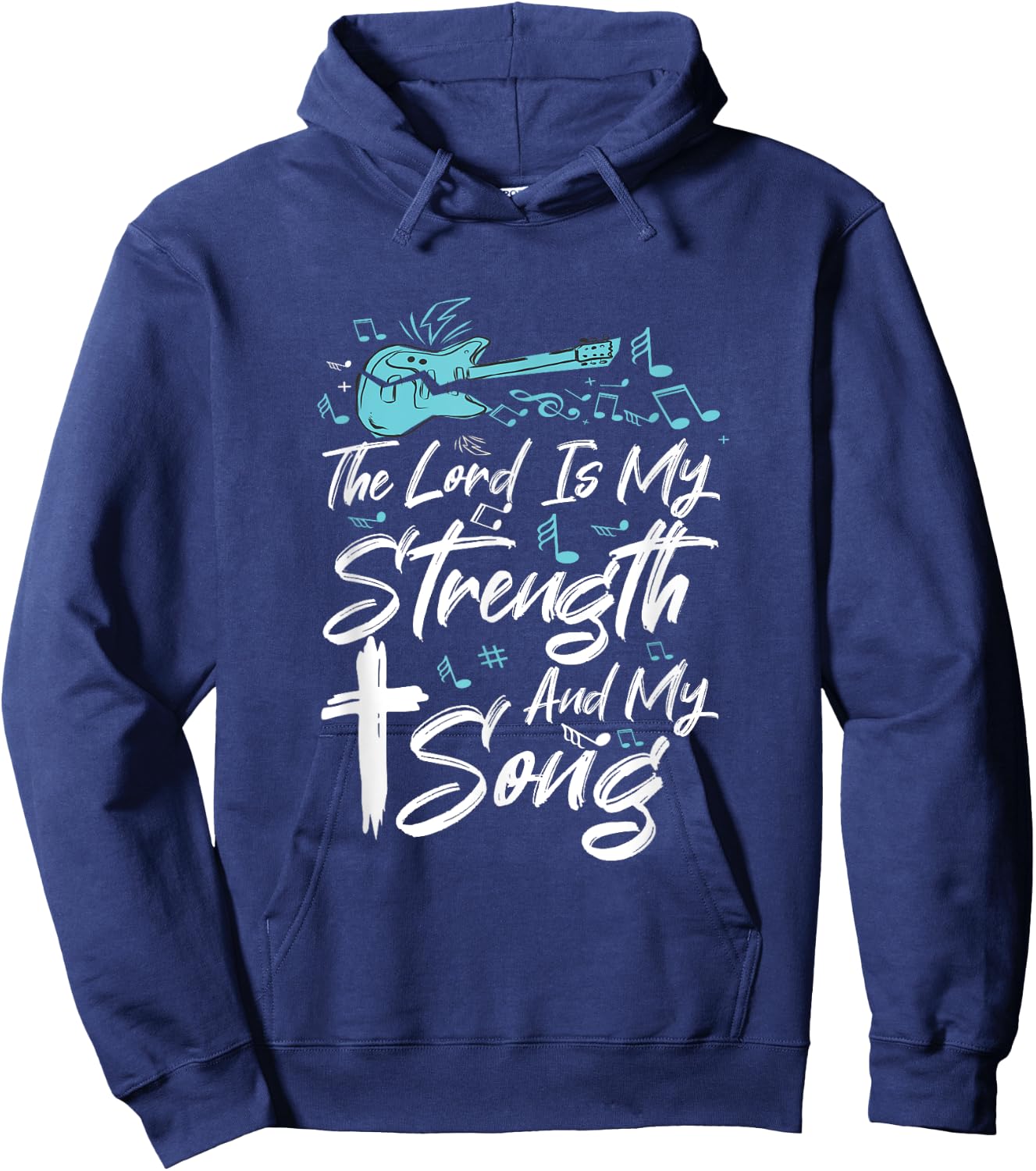 Christian Music Guitar Church Band Love God Hoodie - Hoodie | Navy