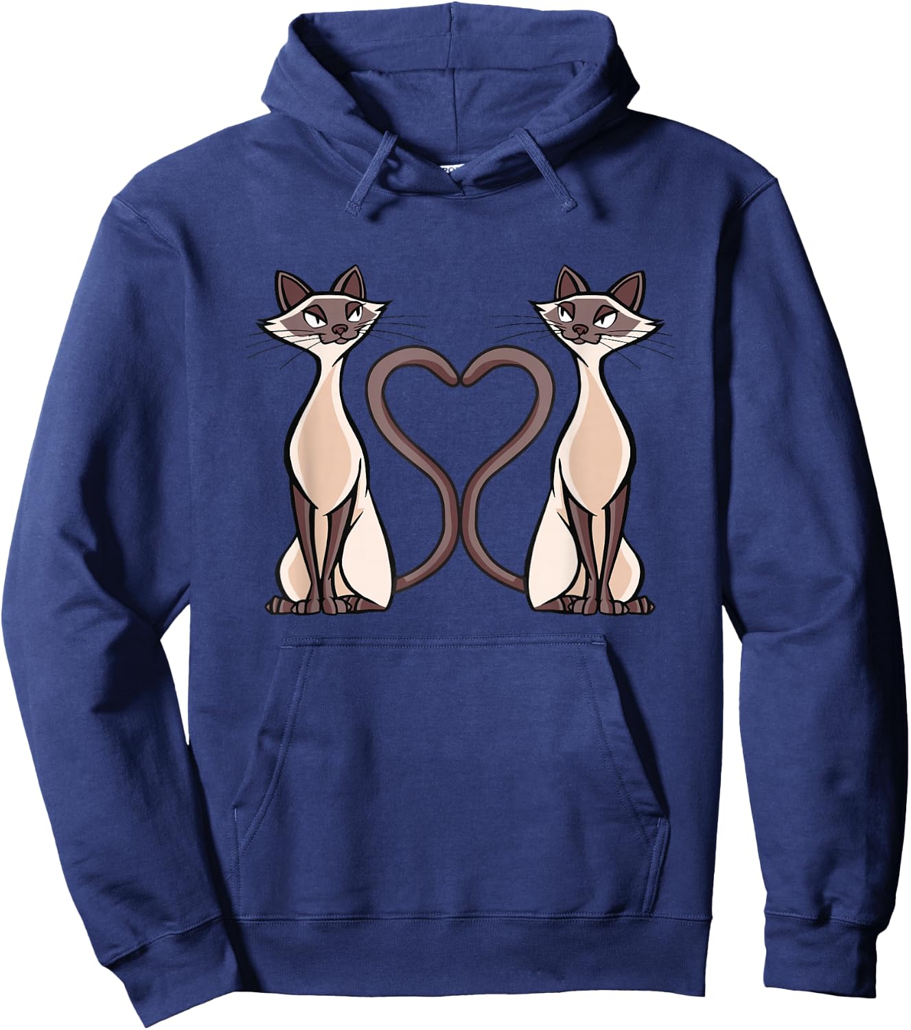 Twin Cats for Siamese Cat Owners Hoodie - Hoodie | Navy