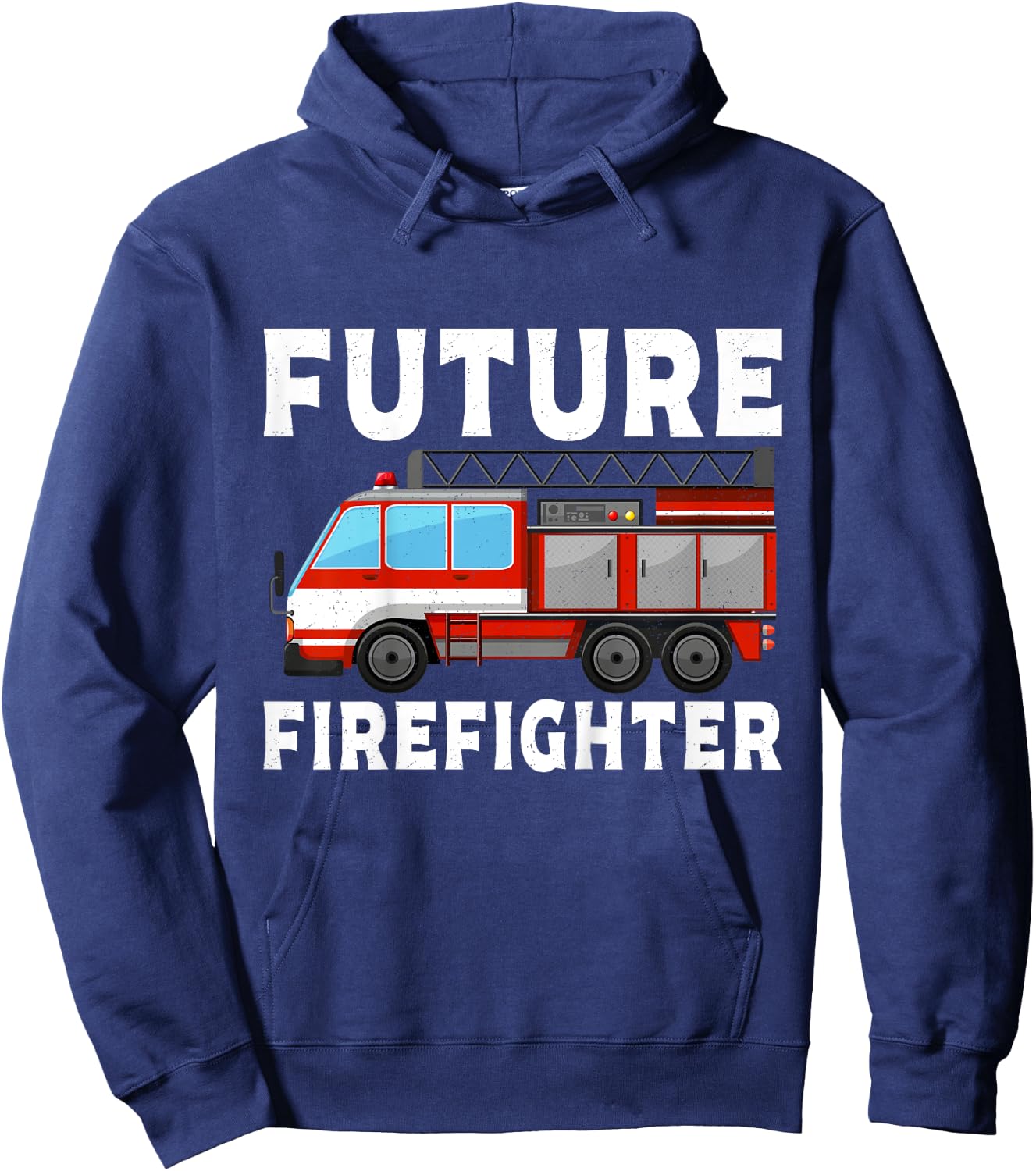 Kids Firefighter Shirt Fireman Costume Toddler Boys Firefighter Hoodie - Hoodie | Navy