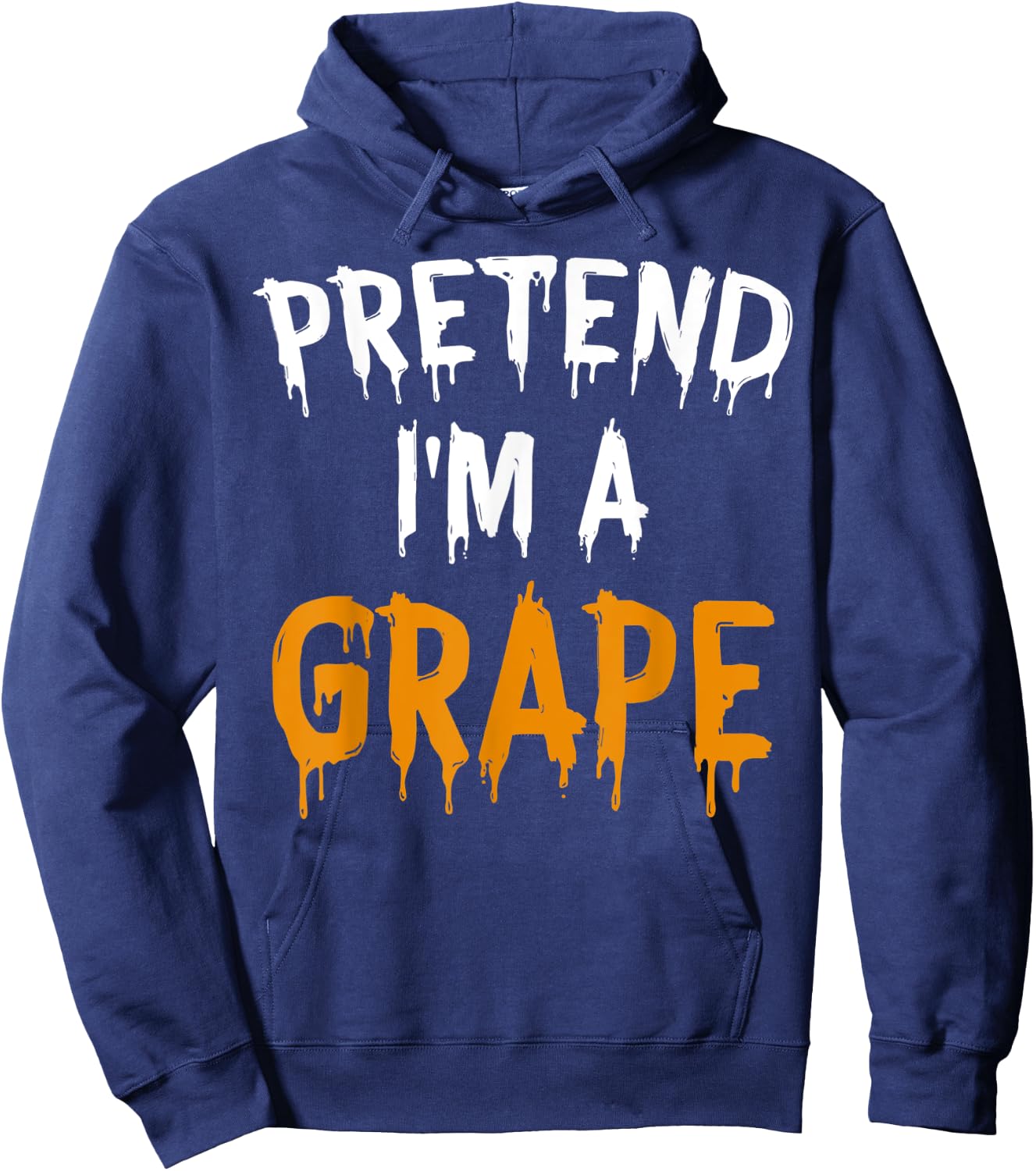Funny Lazy Halloween Costume Shirt Pretend I'm a Grape Hoodie - Hoodie | Navy