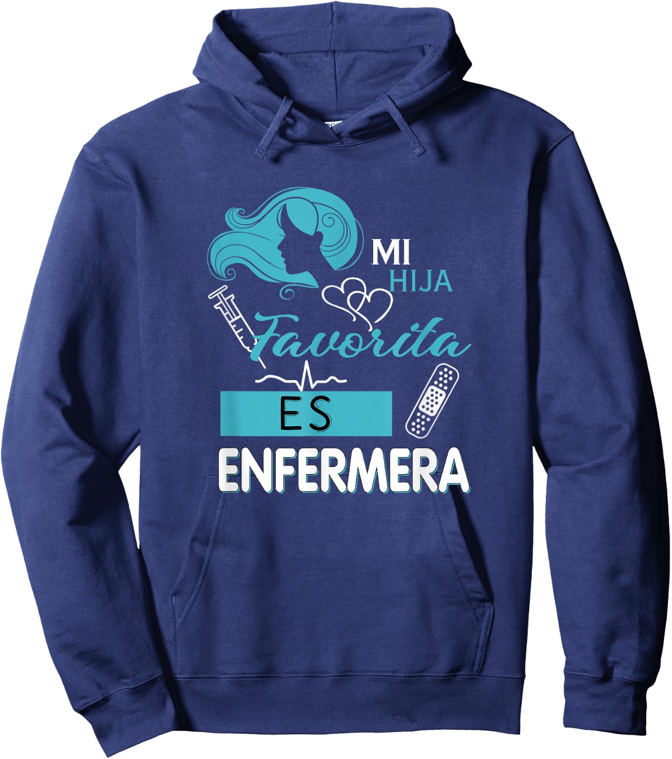 Camisa Mi Hija Favorita es Enfermera para Mama y Papa Hoodie - Hoodie | Navy