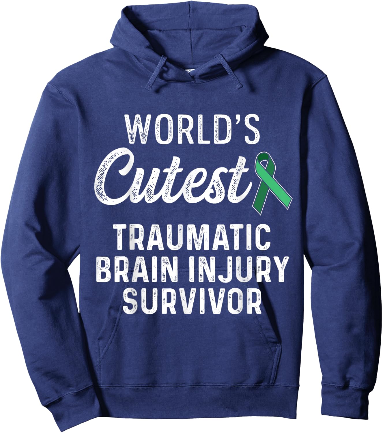 Traumatic Brain Injury Survivor Cutest TBI Warrior Hoodie - Hoodie | Navy