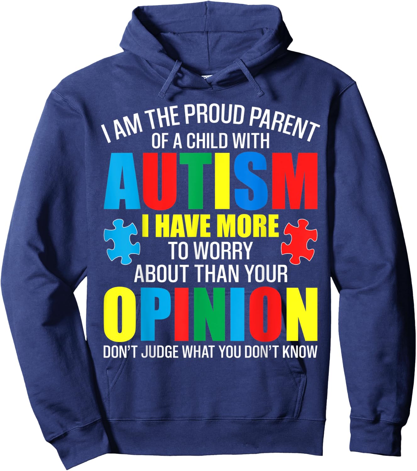 I Am The Proud Parent Of A Child With Autism shirt Hoodie - Hoodie | Navy