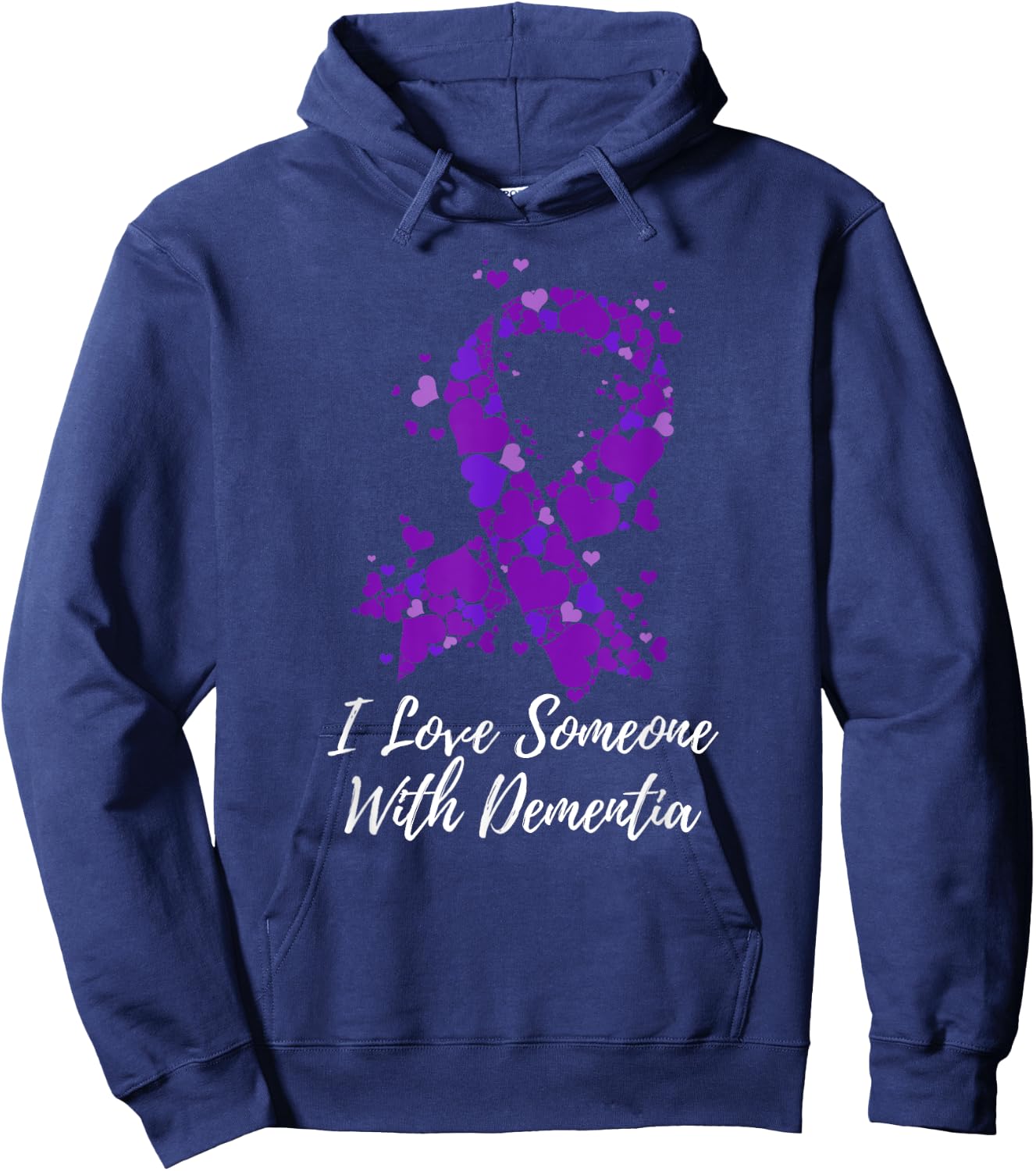 I Love Someone With Dementia Awareness Hoodie - Hoodie | Navy