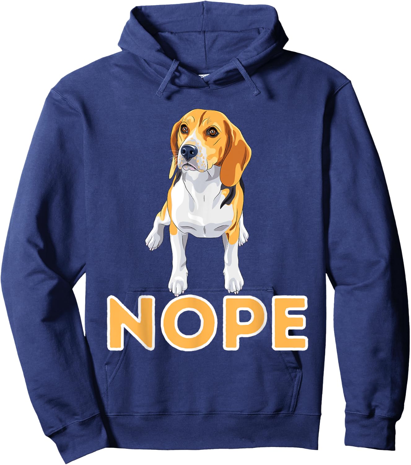 Nope Lazy Beagle - Funny Beagle Dog Lover Pet Owner Men Women Girls Kids Hoodie - Hoodie | Navy