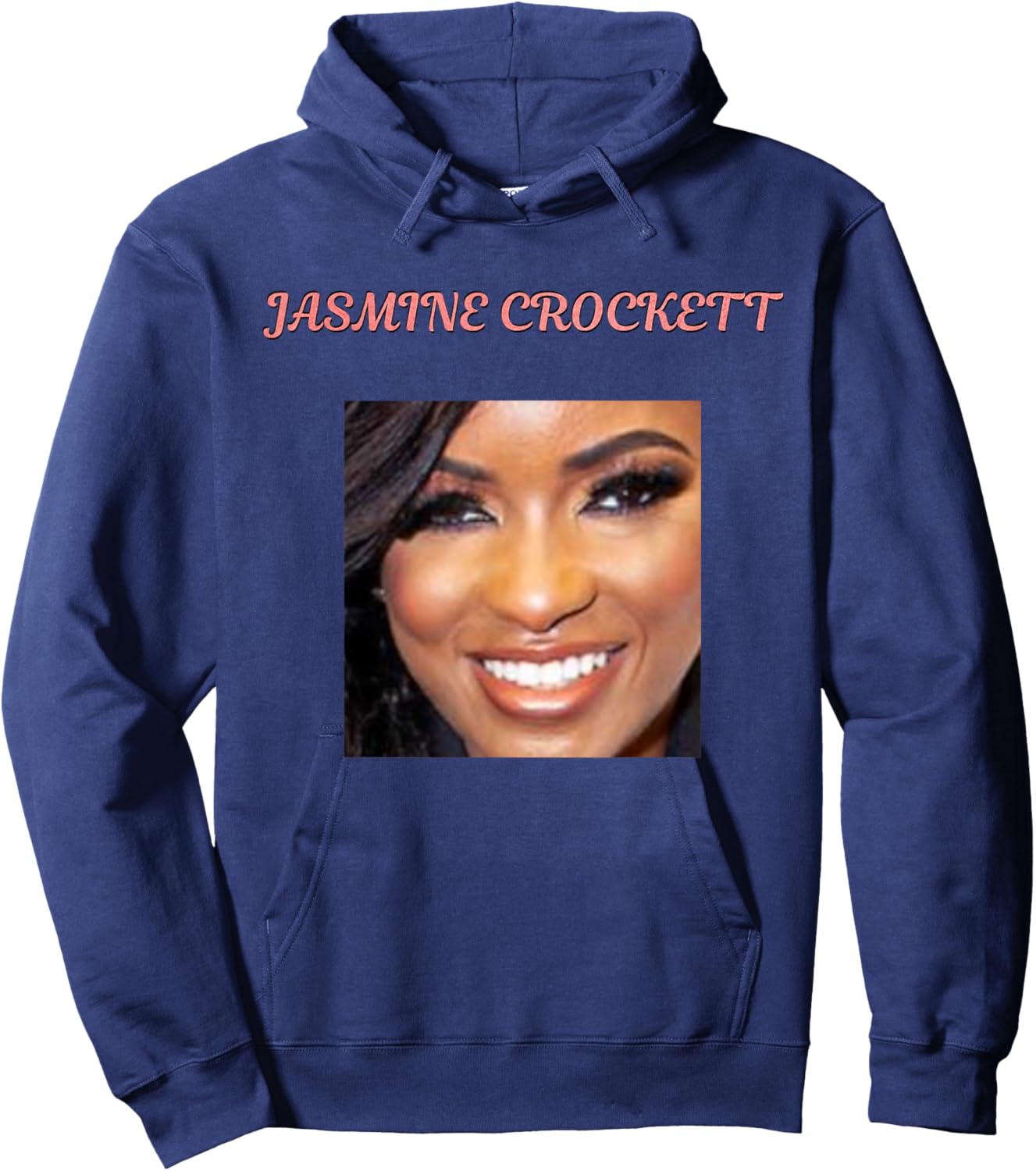 Face of Jasmine Crockett Hoodie - Hoodie | Navy