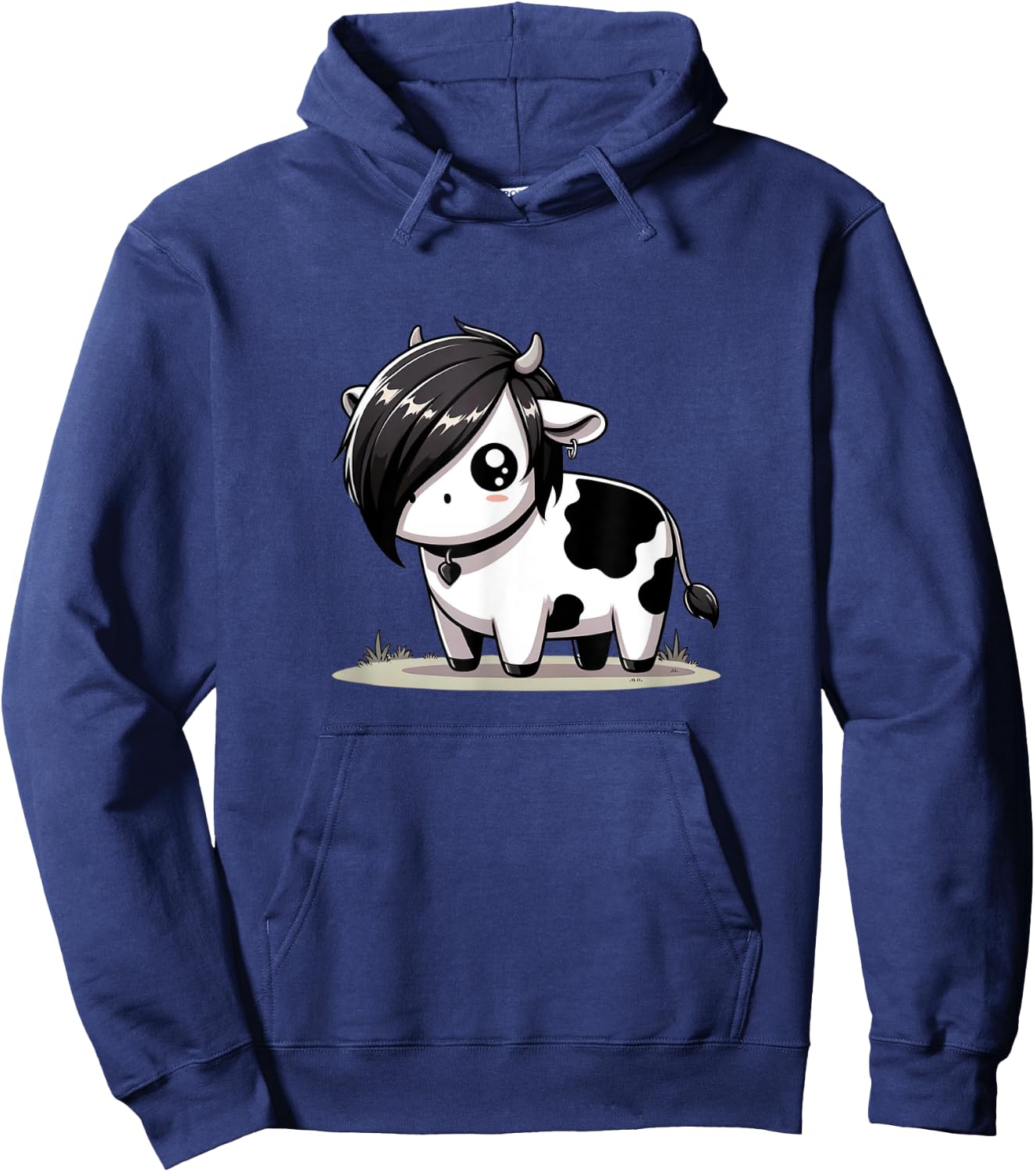 Kawaii Anime Emo Cow Kids Hoodie - Hoodie | Navy