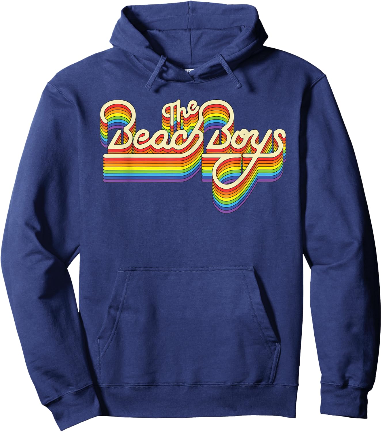 Beach Boys Rainbow Ripple Logo Small Hoodie - Hoodie | Navy
