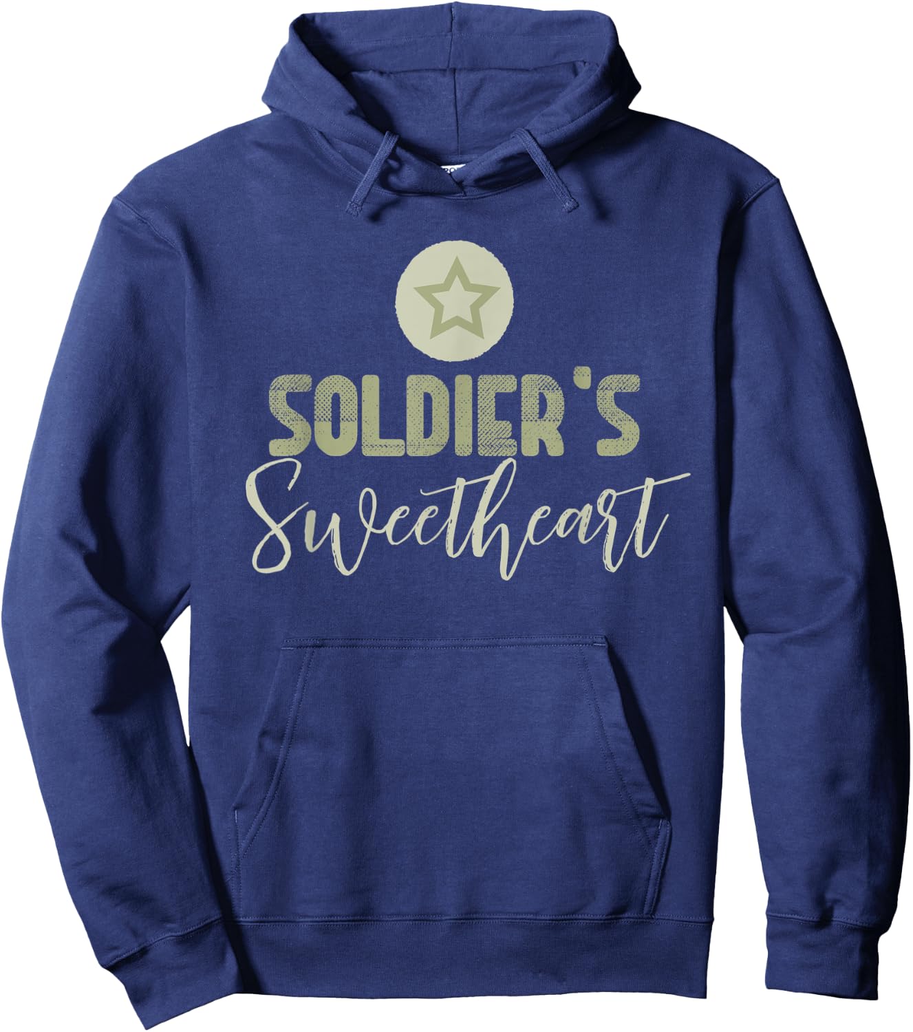 Soldier's Sweetheart army military Girlfriend wife mom Hoodie - Hoodie | Navy