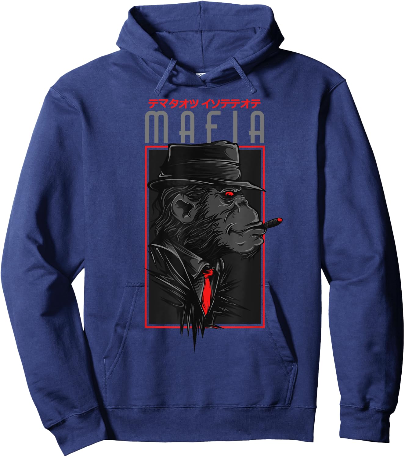 Vintage Gangster Monkey - Mafia Boss of the 1920s Hoodie - Hoodie | Navy