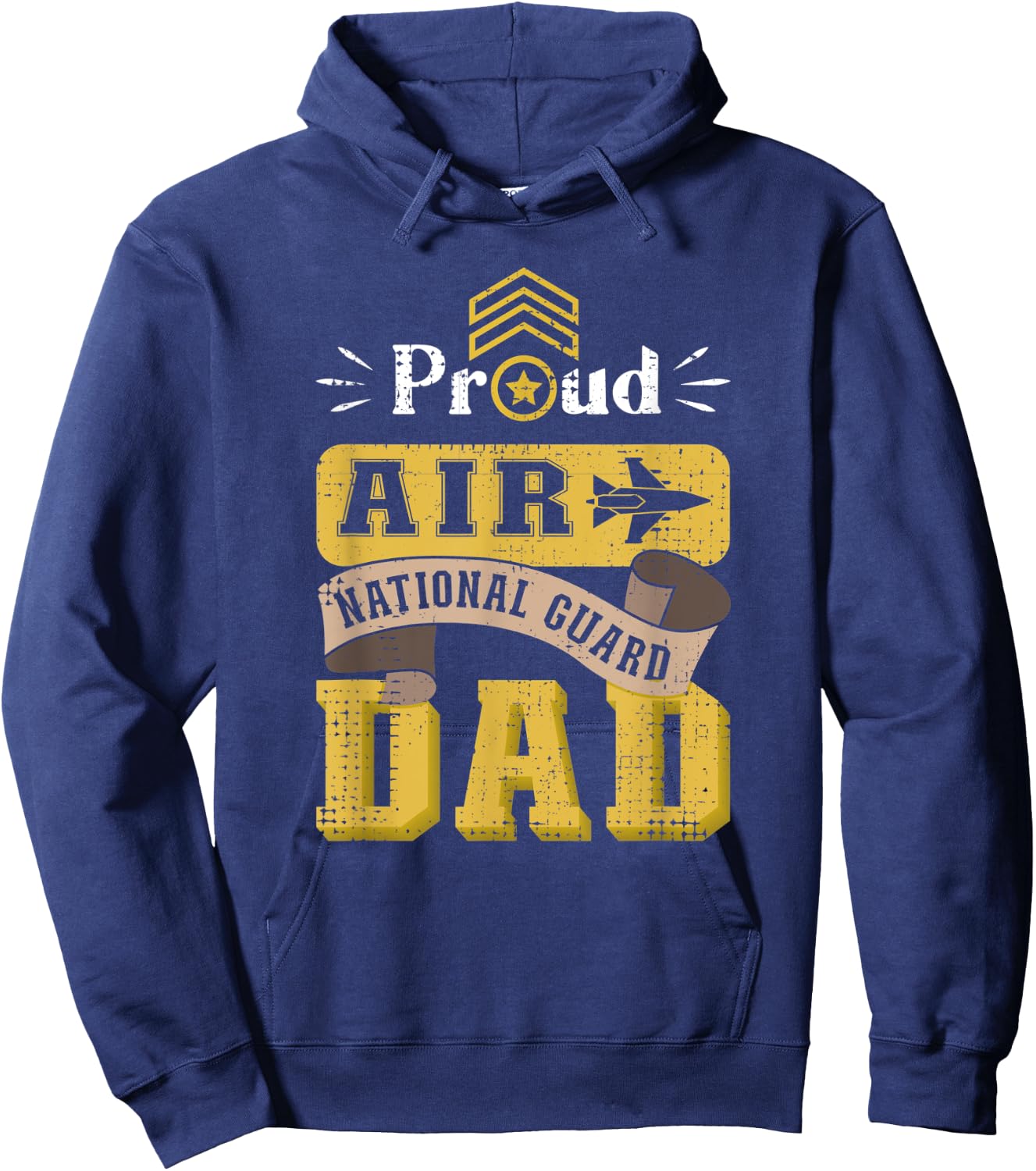 Fathers Day Veteran Air Force Shirt Air National Guard Dad Hoodie - Hoodie | Navy