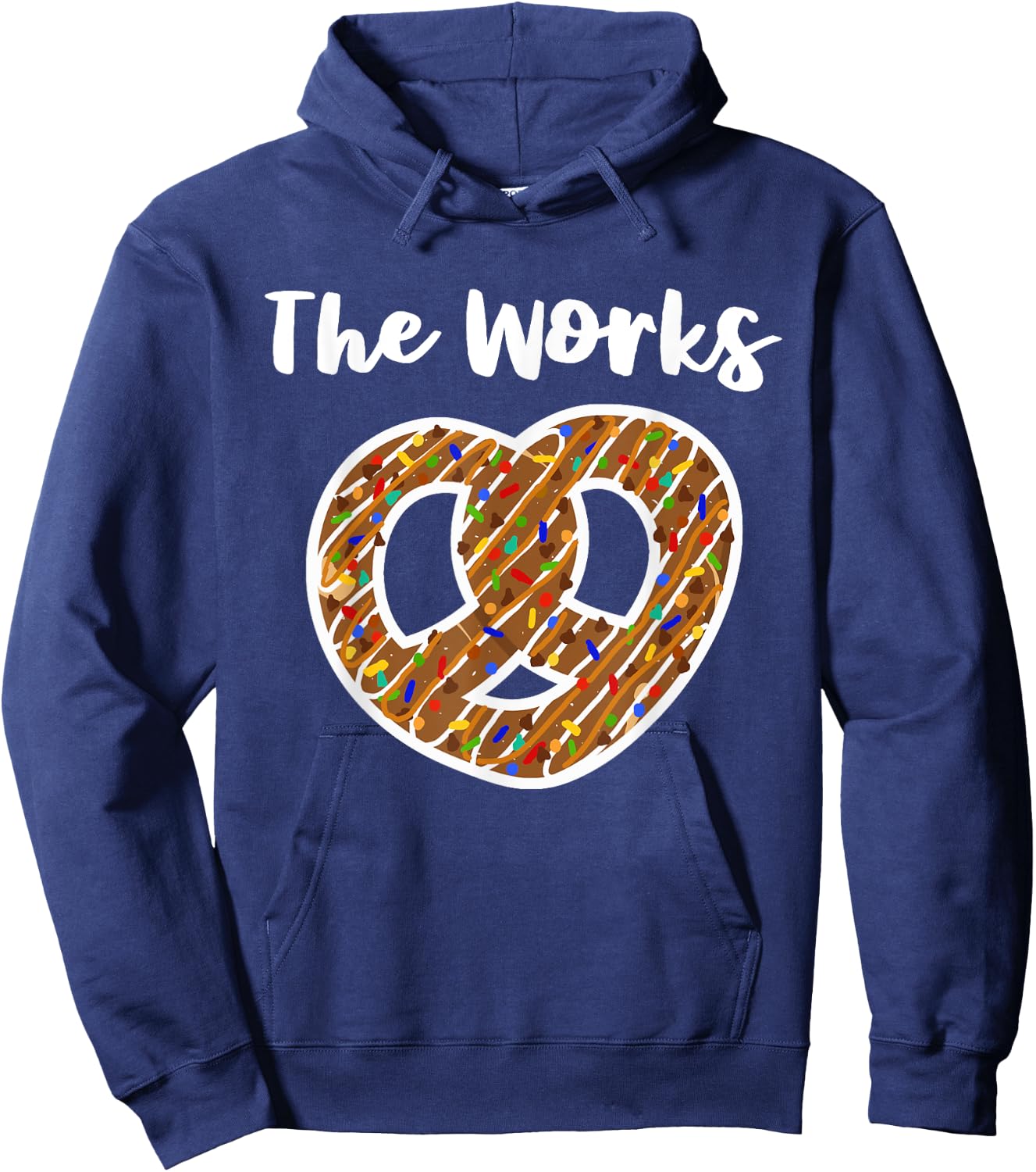 Pretzel The Works Chocolate Covered Sprinkles Everything Hoodie - Hoodie | Navy