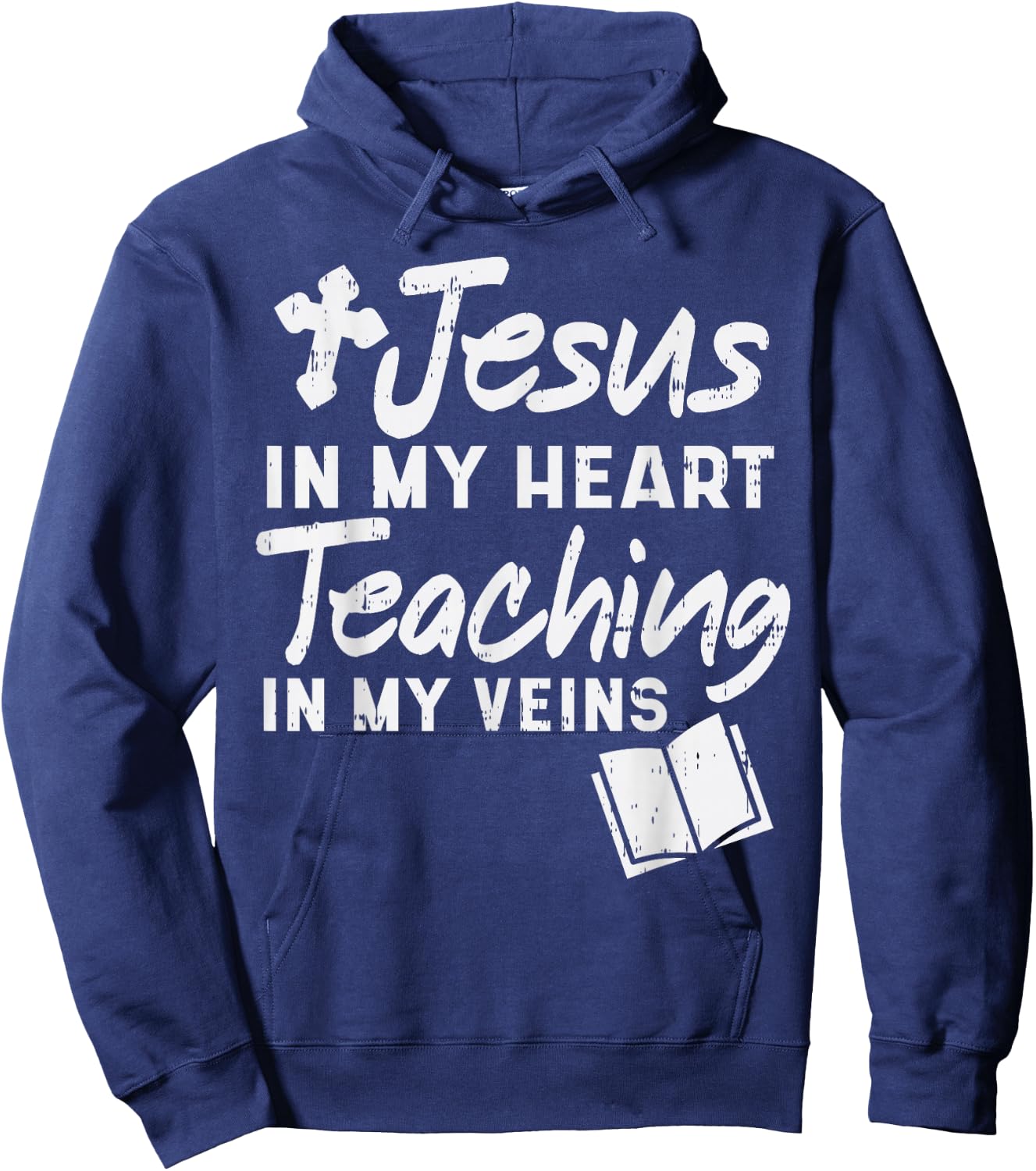 Jesus Heart Teaching Veins Teacher God Faith Christian Gift Hoodie - Hoodie | Navy