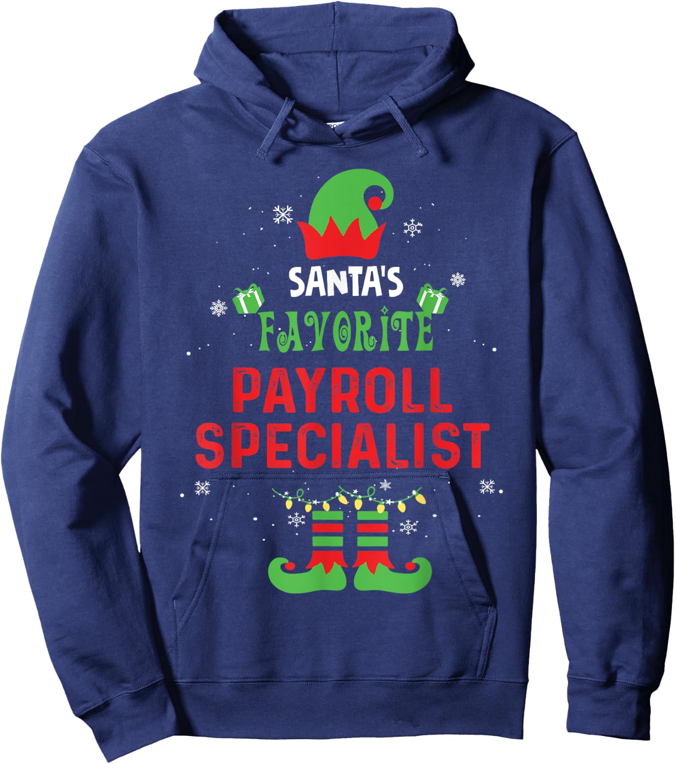 Santa's Favorite Payroll Specialist Christmas Xmas Hoodie - Hoodie | Navy