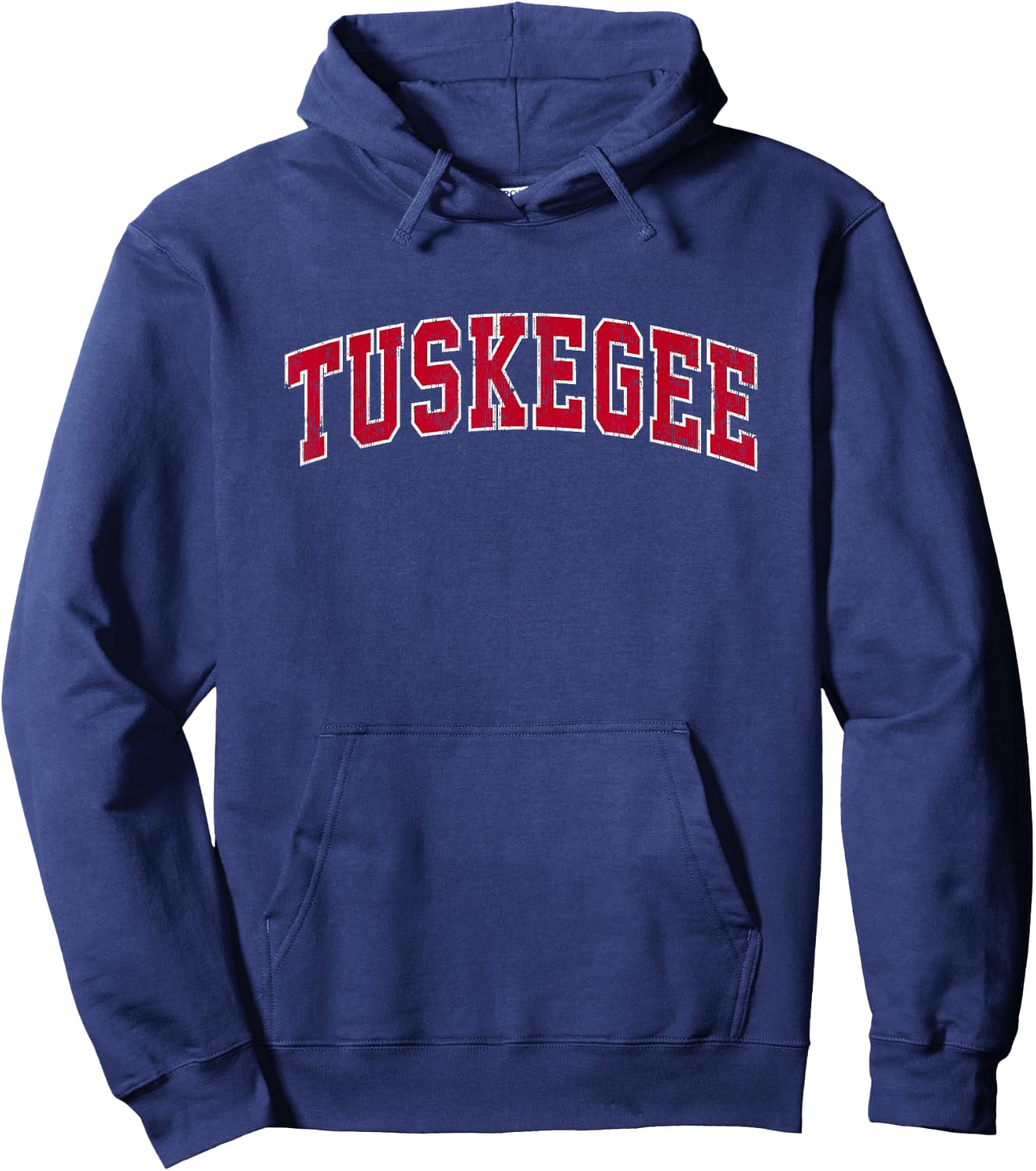 Tuskegee Alabama AL Vintage Sports Design Red Design Hoodie - Hoodie | Navy