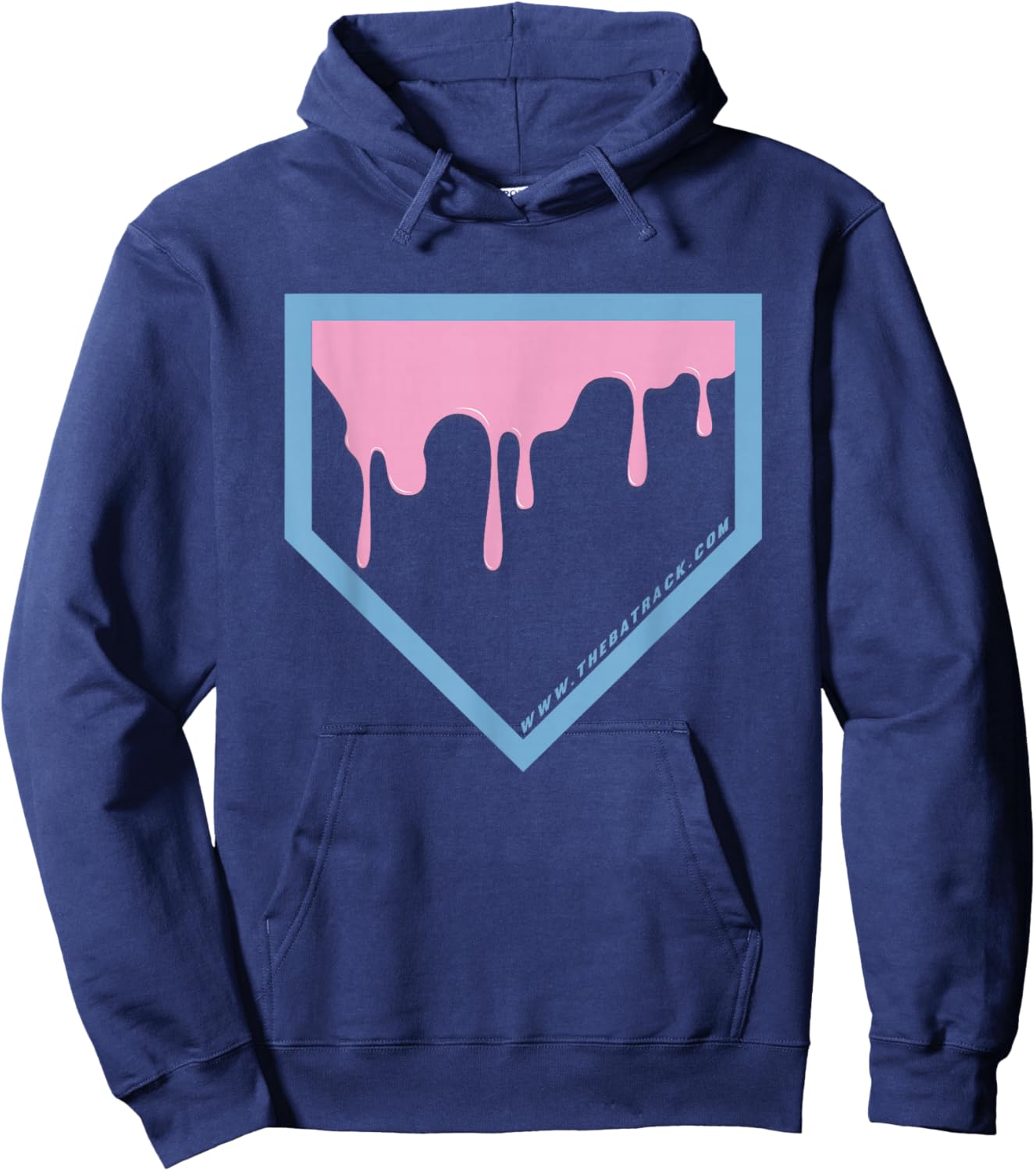 Baseball Home Plate Drip 2 Hoodie - Hoodie | Navy