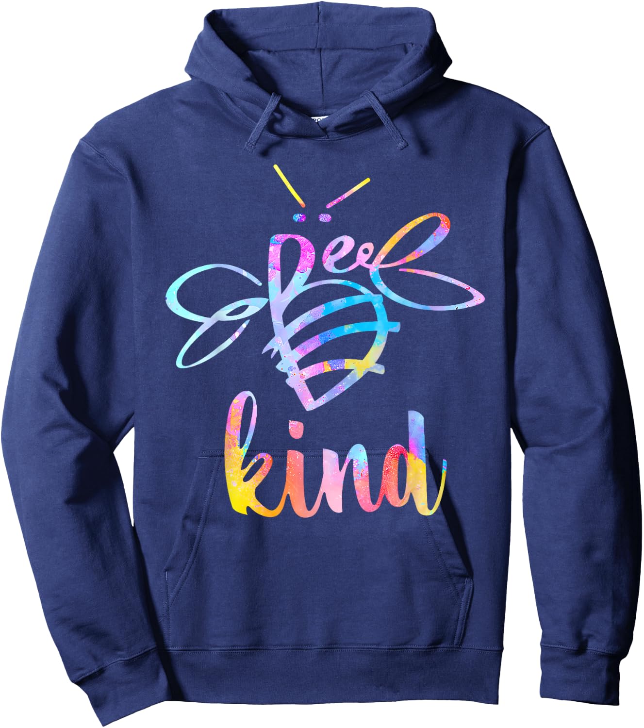 Bee Kind Tie Dye Be Groovy Kind Kindness Positive Teacher Men Women Kids Hoodie - Hoodie | Navy