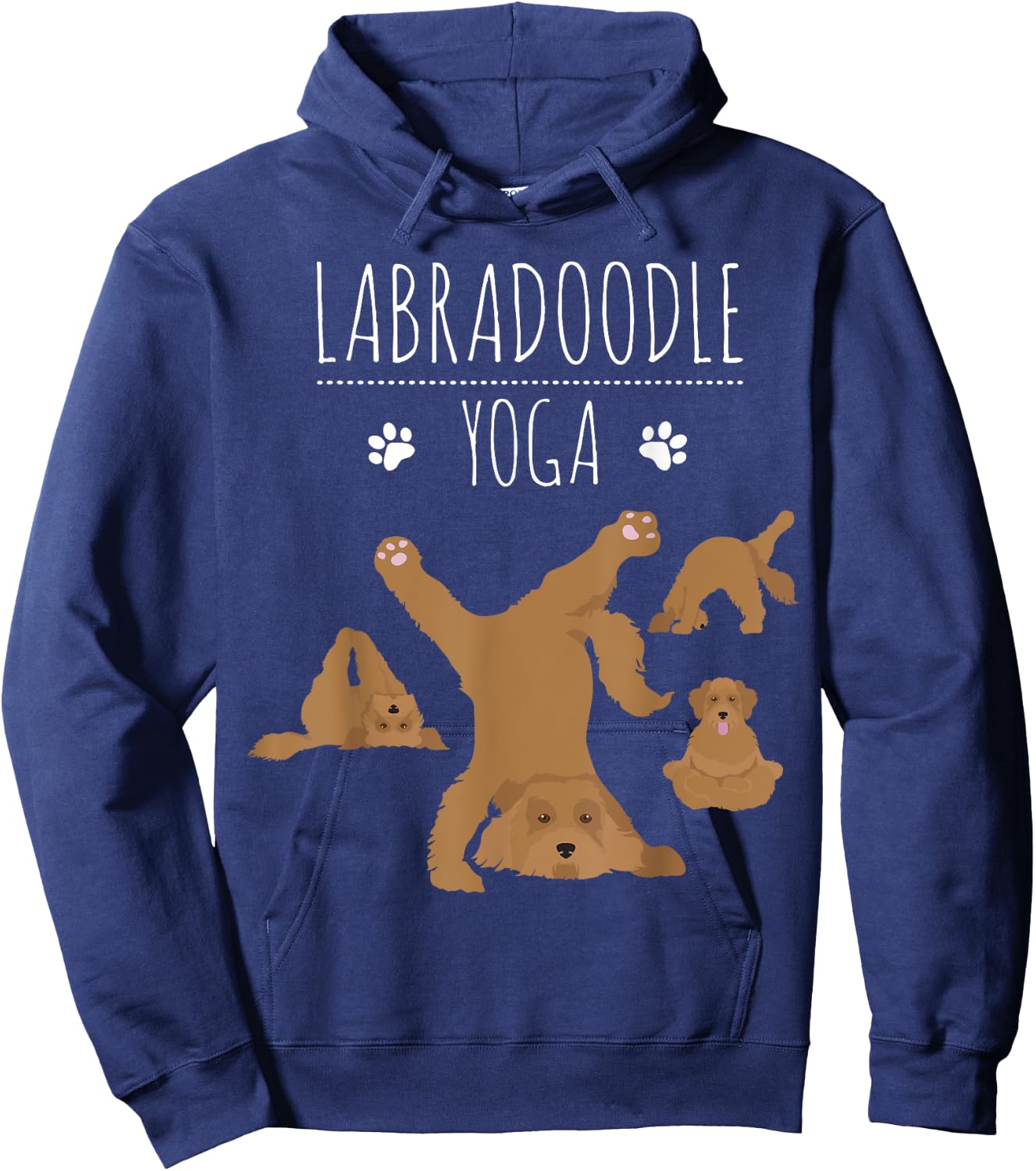 Labradoodle gifts - Goldendoodle Yoga Doodle mom Doodle dog Women Kids Hoodie - Hoodie | Navy