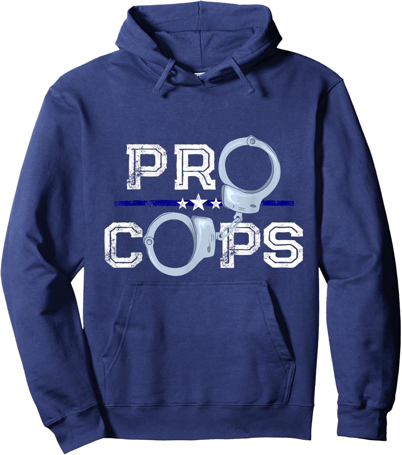 Pro Cops Blue Line Police Officer Supporter Hoodie - Hoodie | Navy