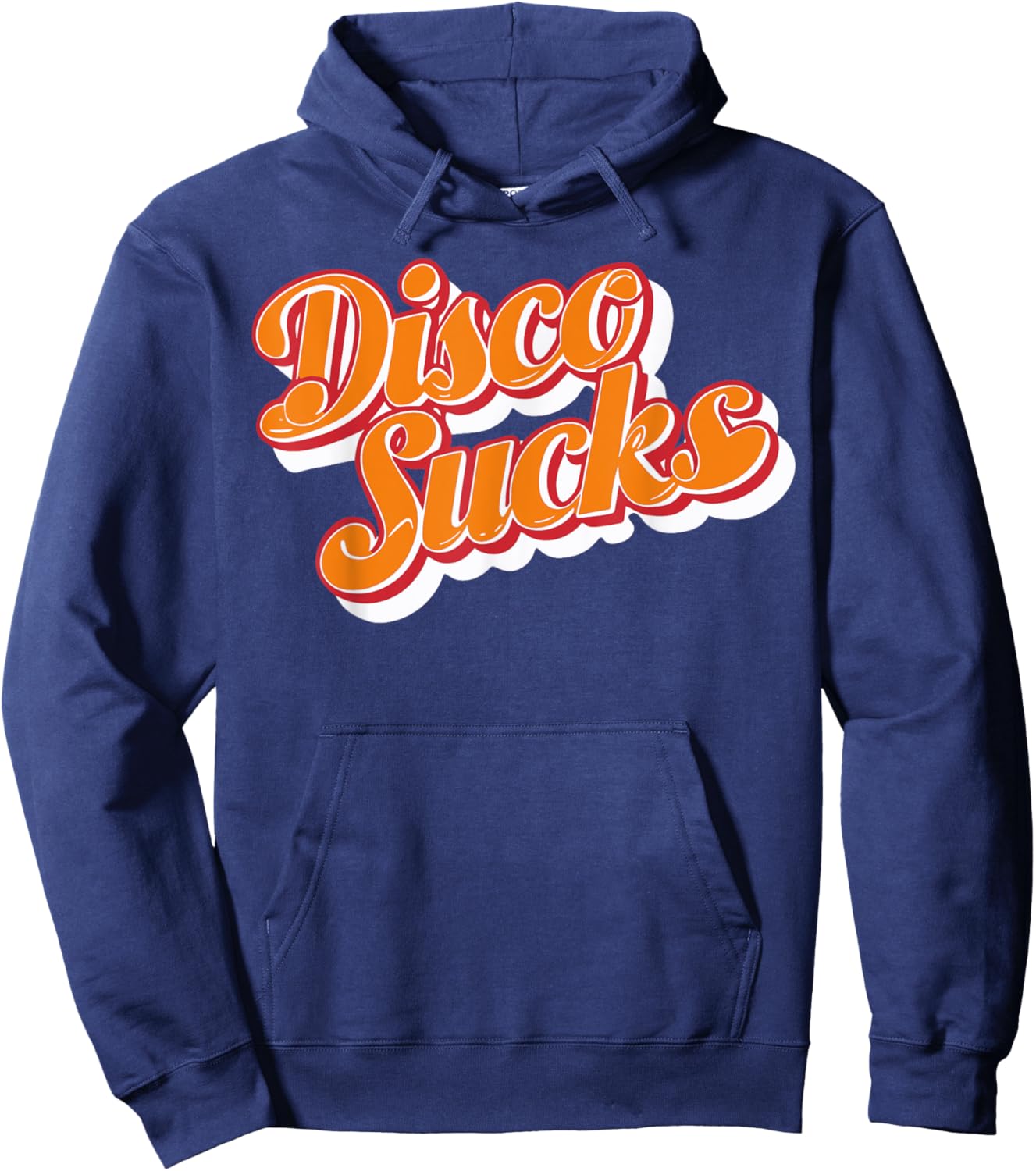 Disco Sucks 70s Style Retro Vintage 80s 60s 90s Funny Music Hoodie - Hoodie | Navy
