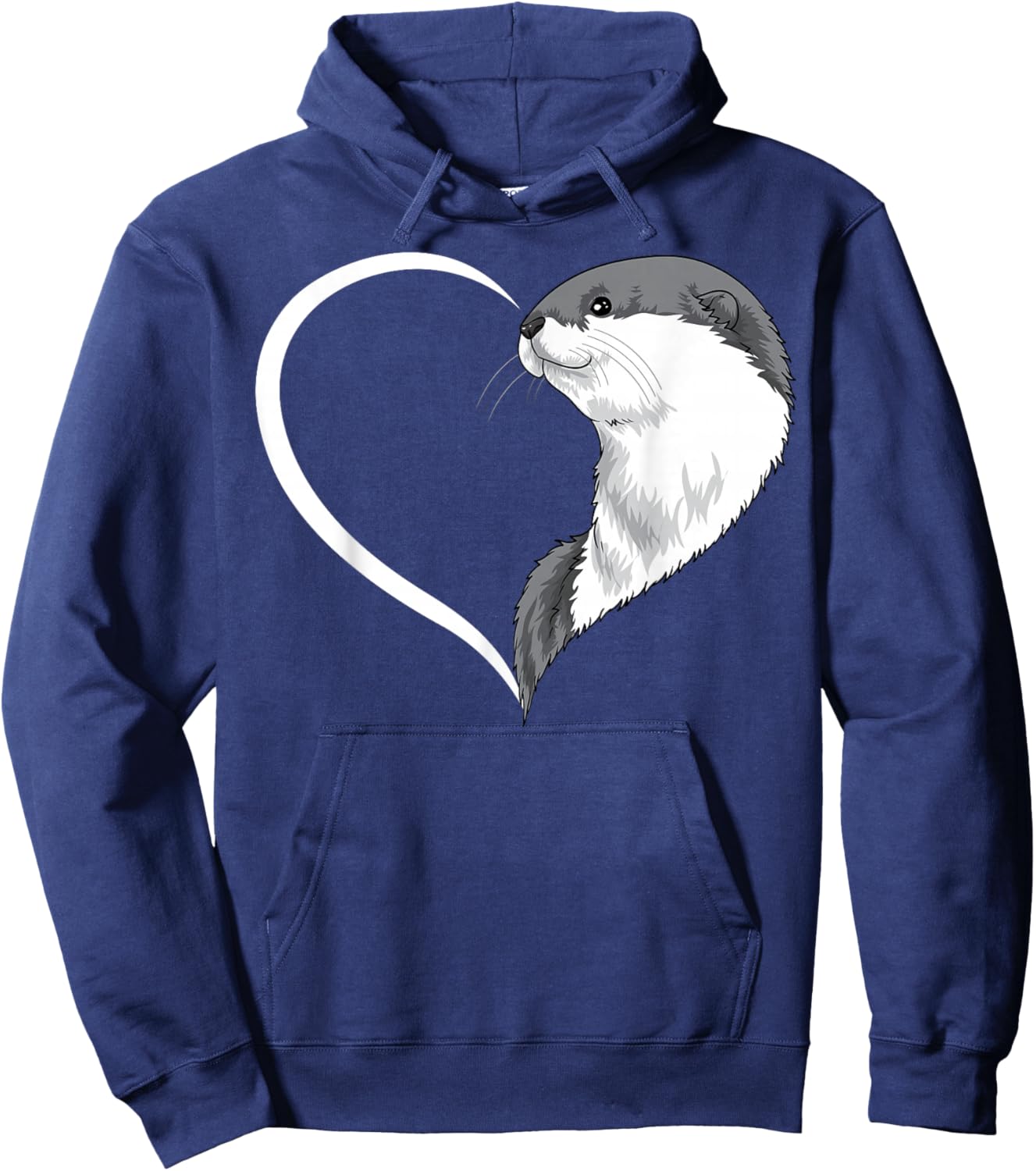 Otter Shirts Girls Kids Heart Cute Otter Hoodie - Hoodie | Navy