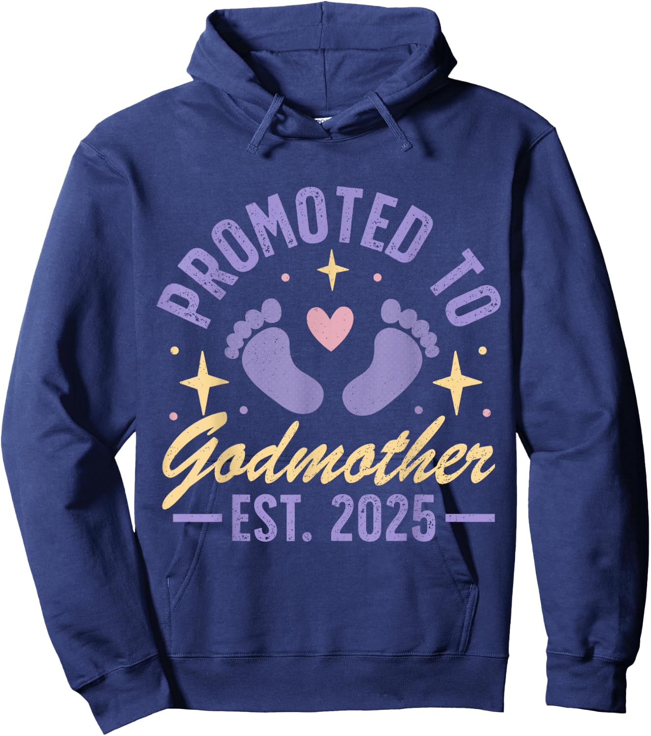 Promoted To Godmother 2025 Hoodie - Hoodie | Navy