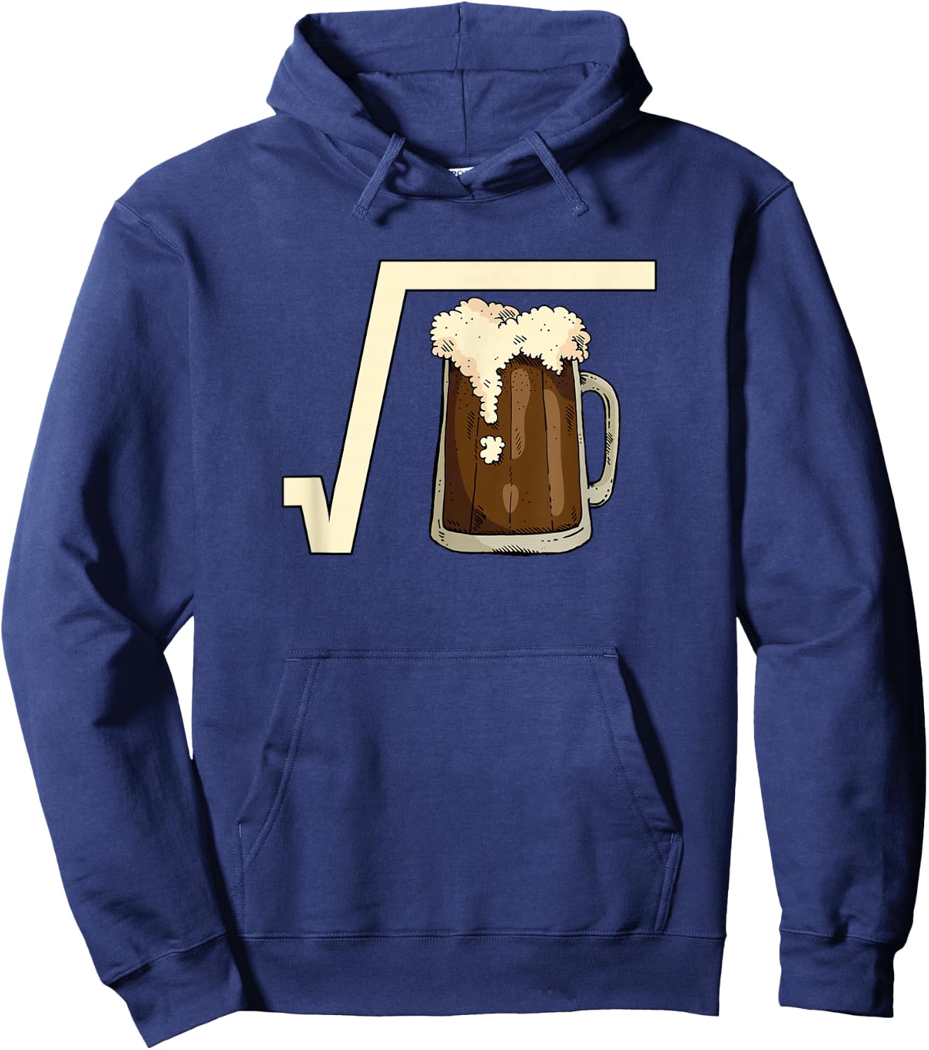 Square Root Beer Math Pun Mathematic Joke Science Student Hoodie - Hoodie | Navy