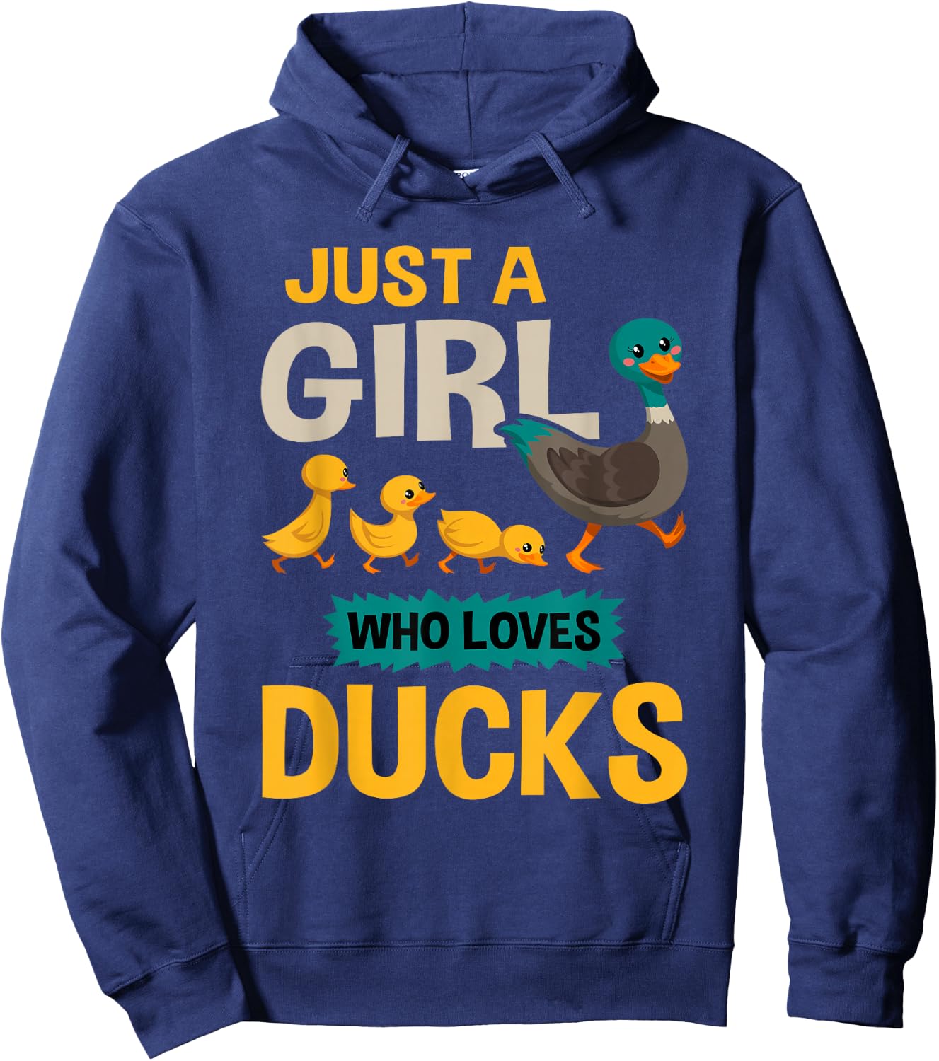 Just A Girl Who Loves Ducks - Funny Duck Lover Gift Hoodie - Hoodie | Navy