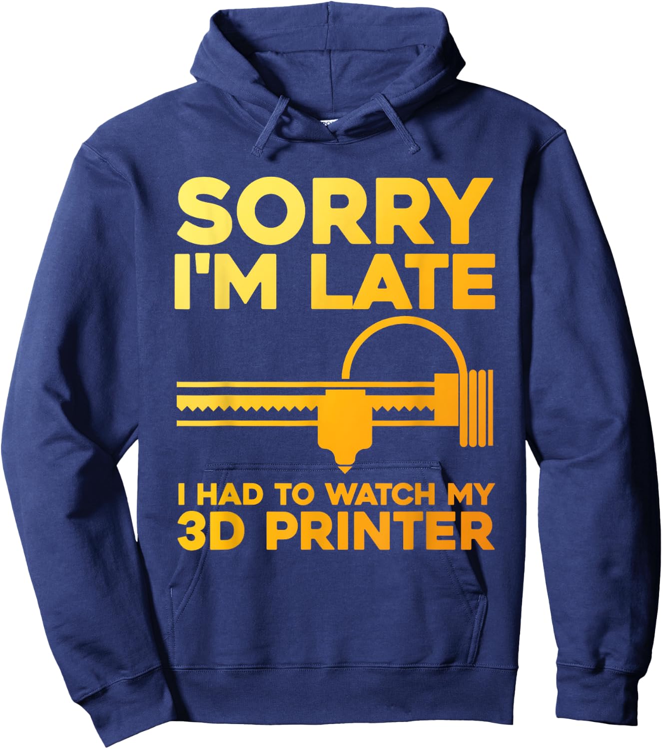 Funny 3D Printing Women Machine 3D Printer Lovers Hoodie - Hoodie | Navy