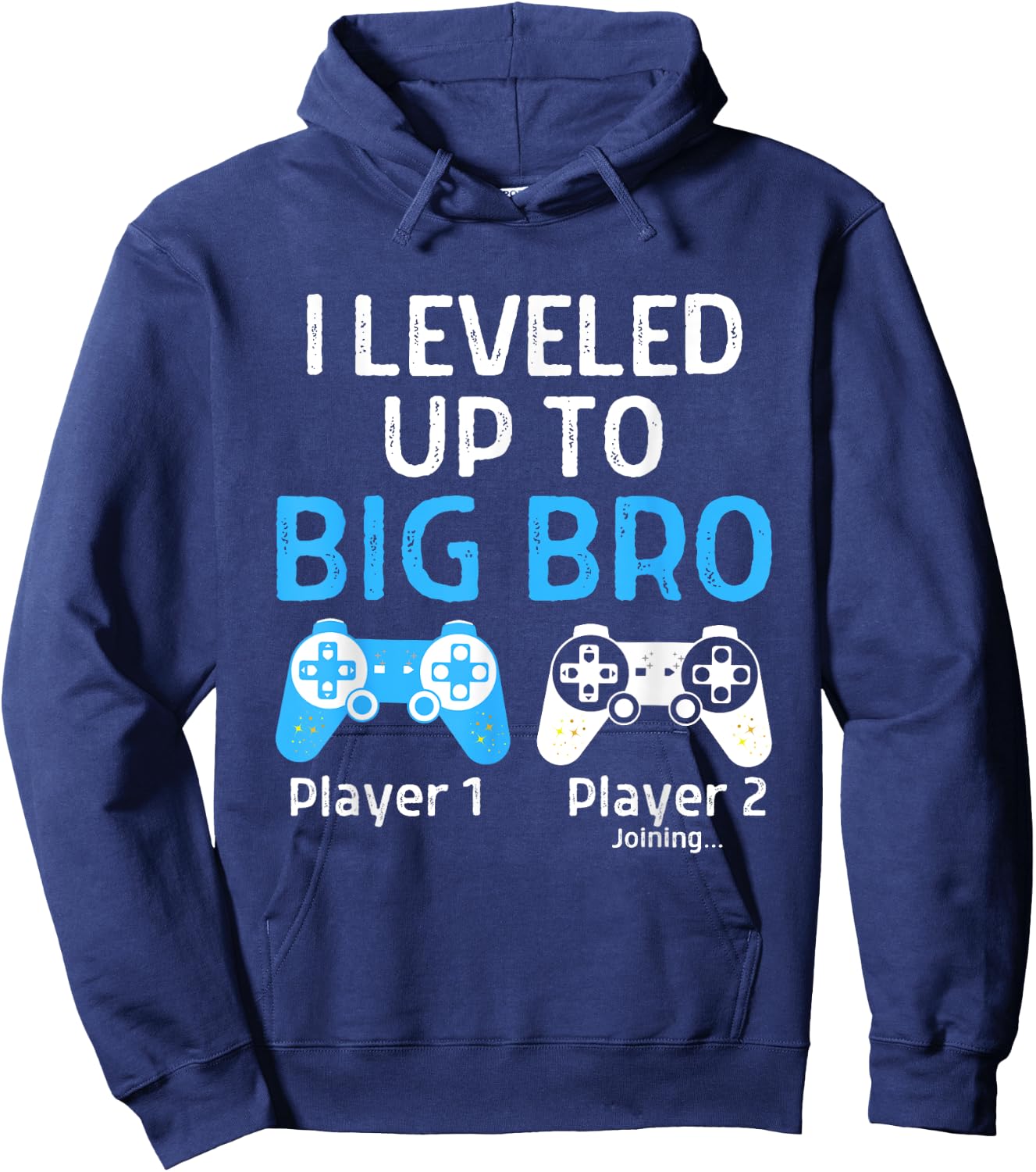 Leveling Up to Big Brother Shirt Video Game Player Hoodie - Hoodie | Navy
